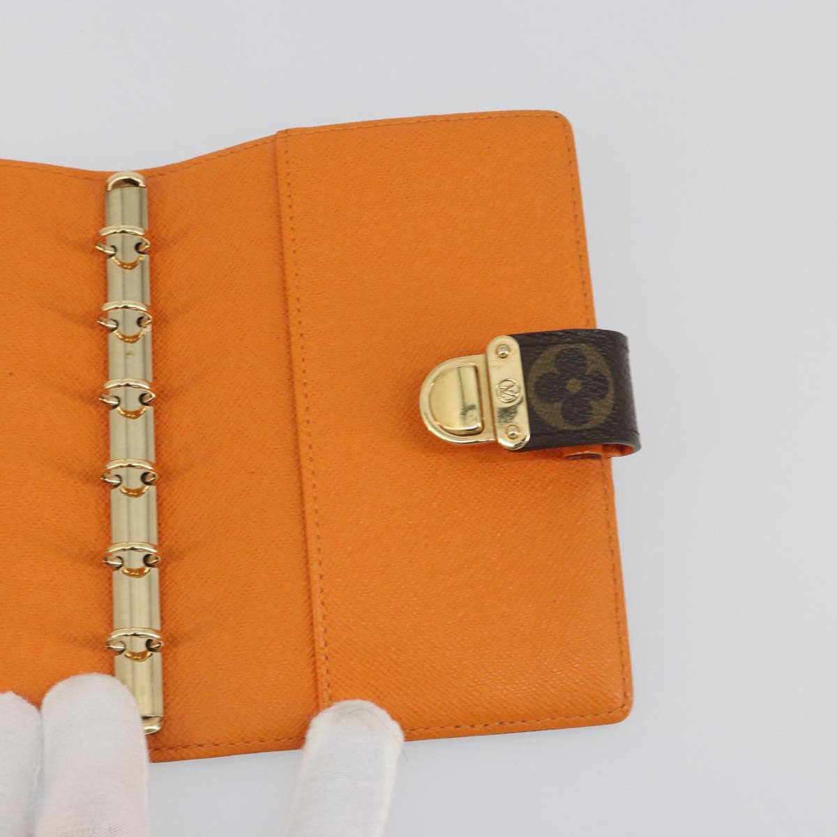 LOUIS VUITTON Monogram Agenda Koala PM Planner Cover Orange R21015 Auth 194629A