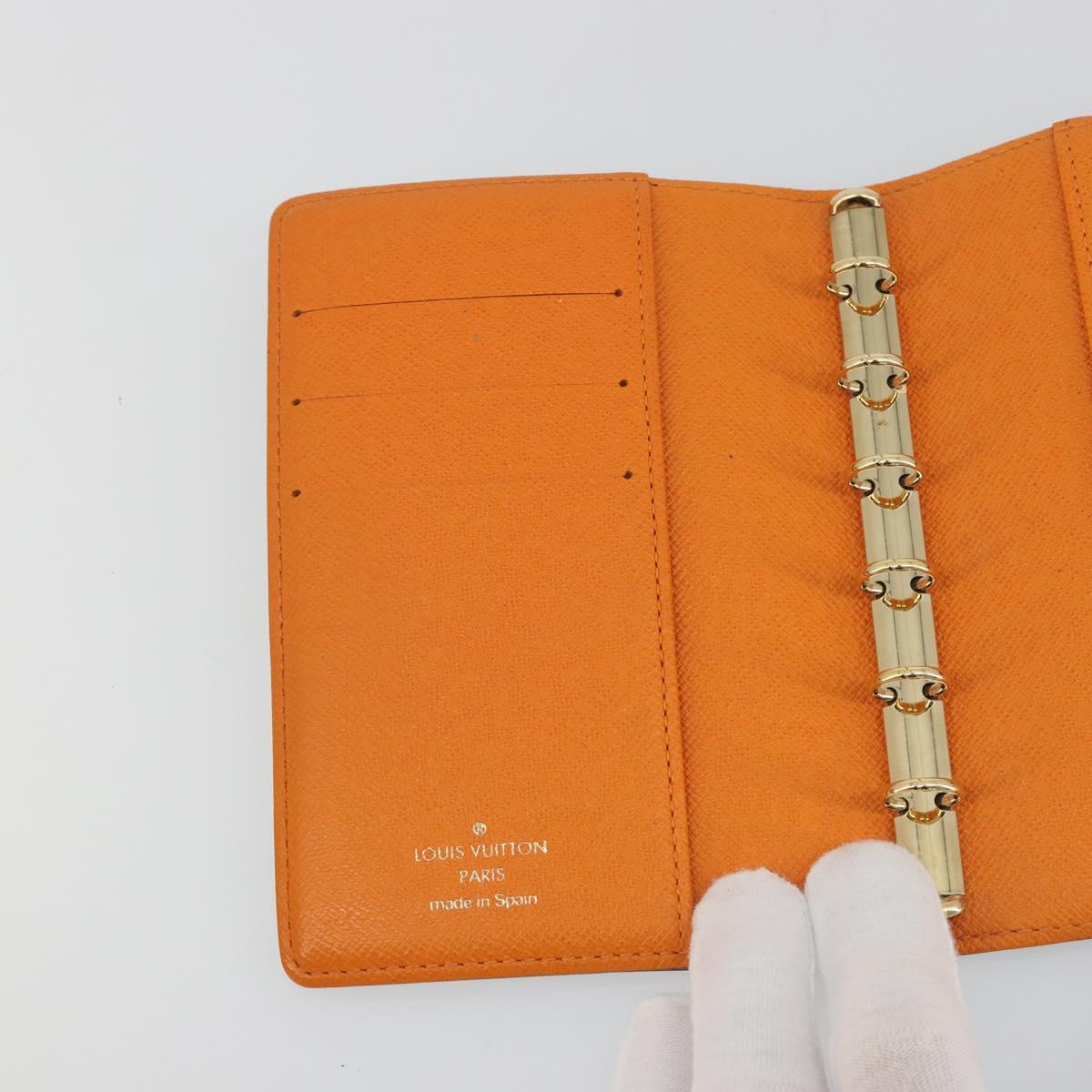 LOUIS VUITTON Monogram Agenda Koala PM Planner Cover Orange R21015 Auth 194629A