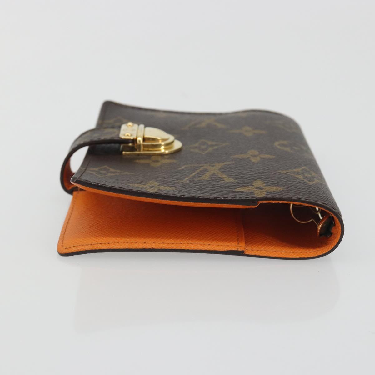 LOUIS VUITTON Monogram Agenda Koala PM Planner Cover Orange R21015 Auth 194629A
