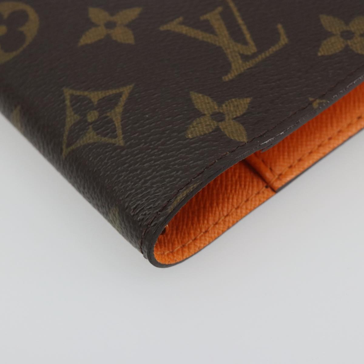 LOUIS VUITTON Monogram Agenda Koala PM Planner Cover Orange R21015 Auth 194629A