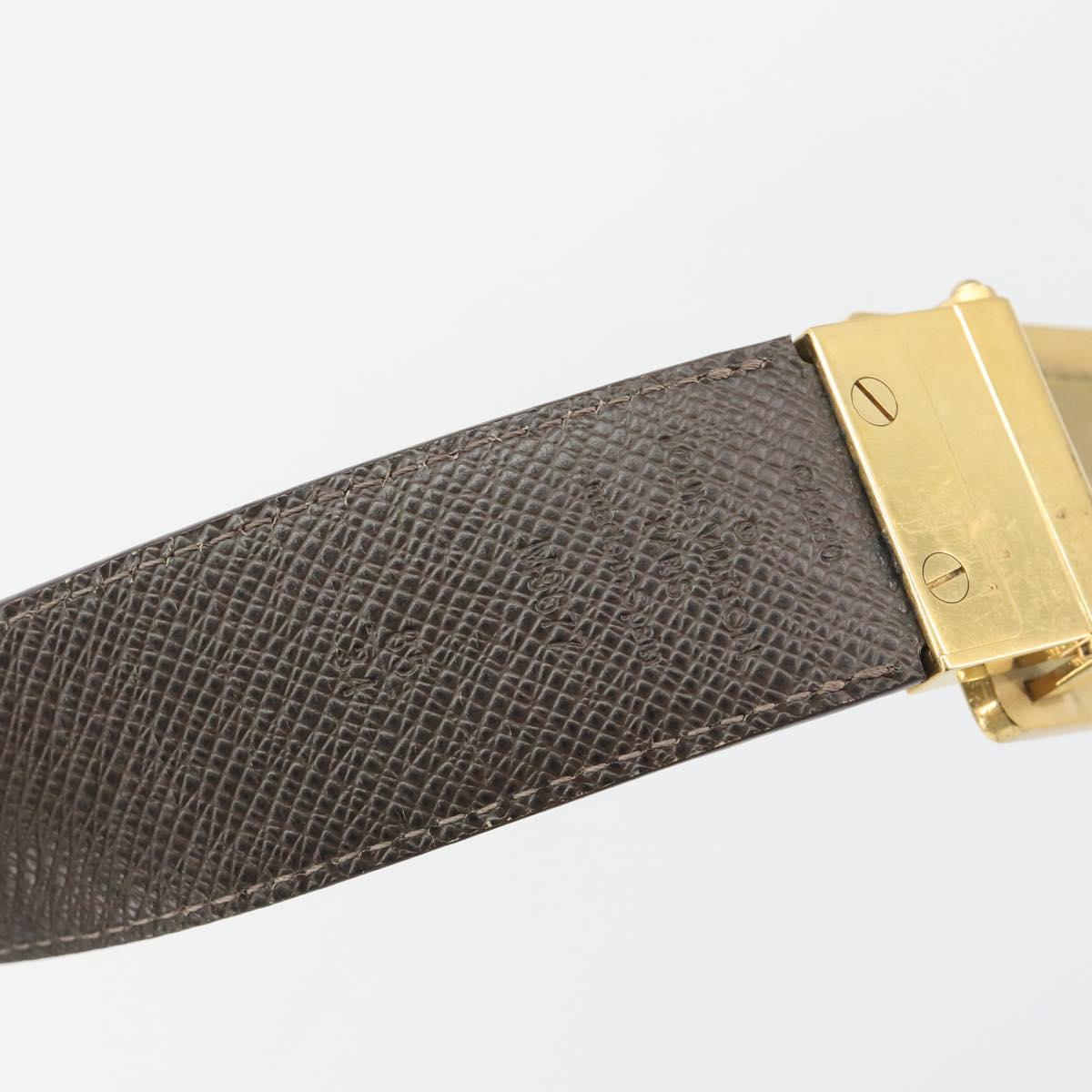 LOUIS VUITTON Damier Ebene Ceinture Anne Van Tours Belt M9677 LV Auth 194632
