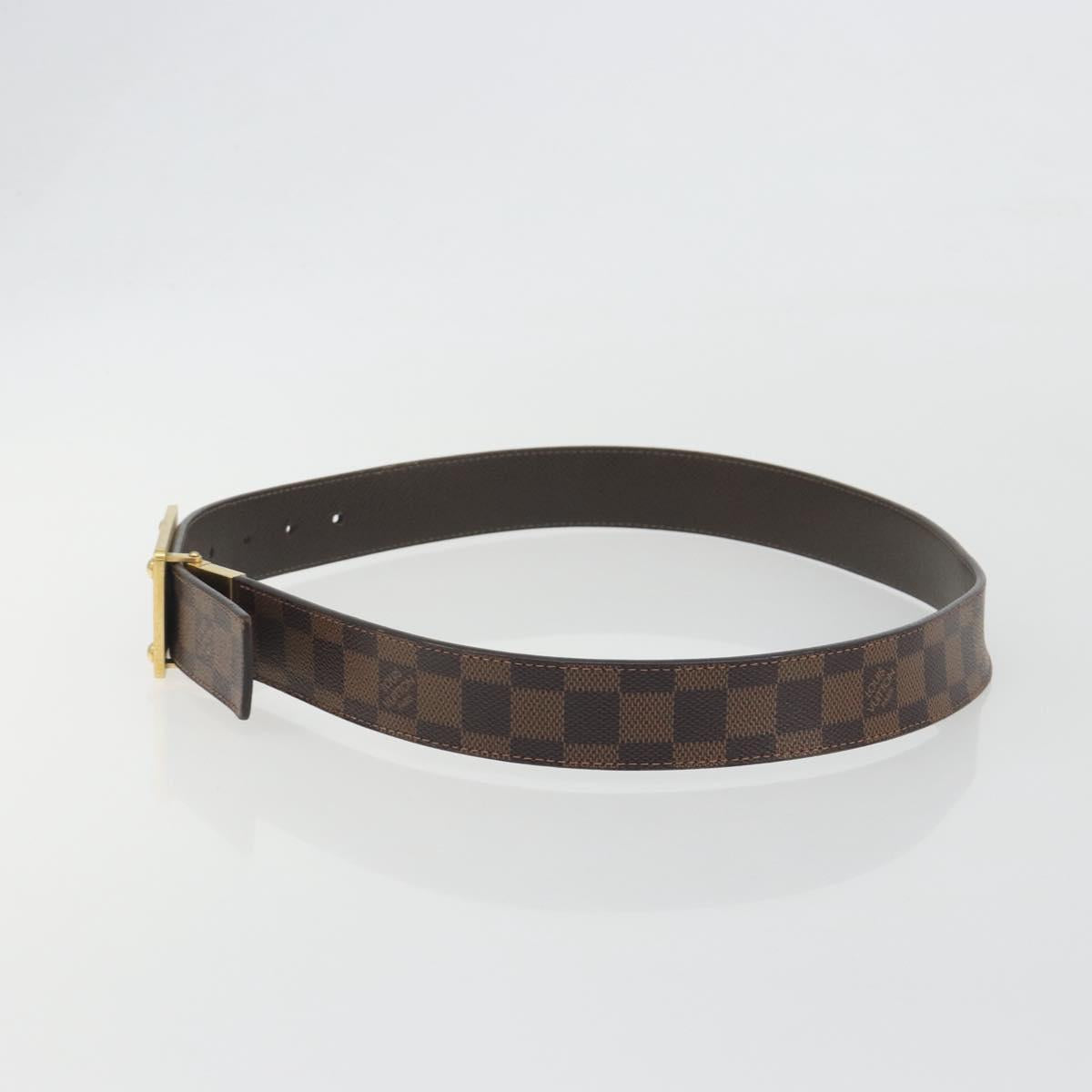 LOUIS VUITTON Damier Ebene Ceinture Anne Van Tours Belt M9677 LV Auth 194632