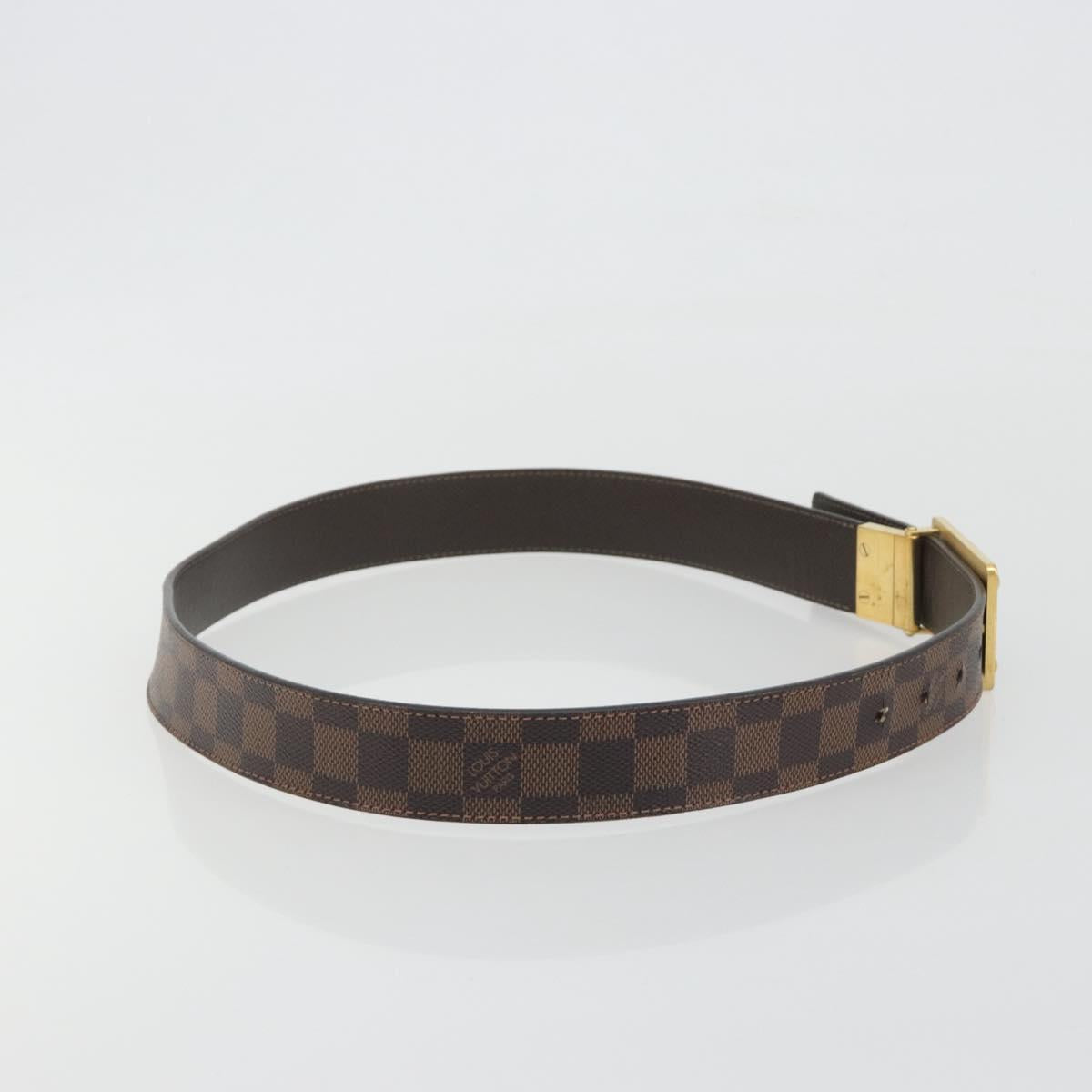 LOUIS VUITTON Damier Ebene Ceinture Anne Van Tours Belt M9677 LV Auth 194632