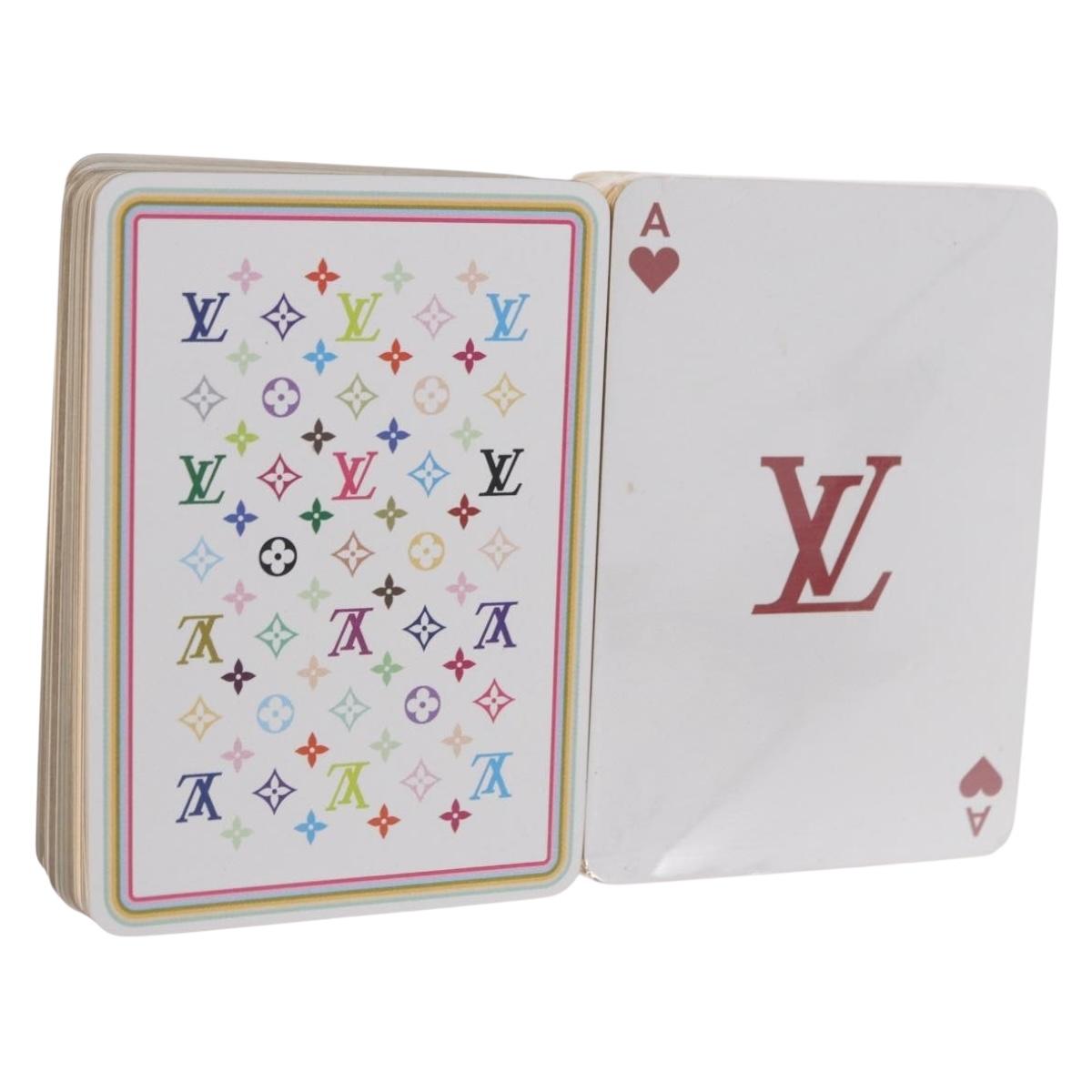 LOUIS VUITTON Multicolor Playing Cards Black White LV Auth 194633M