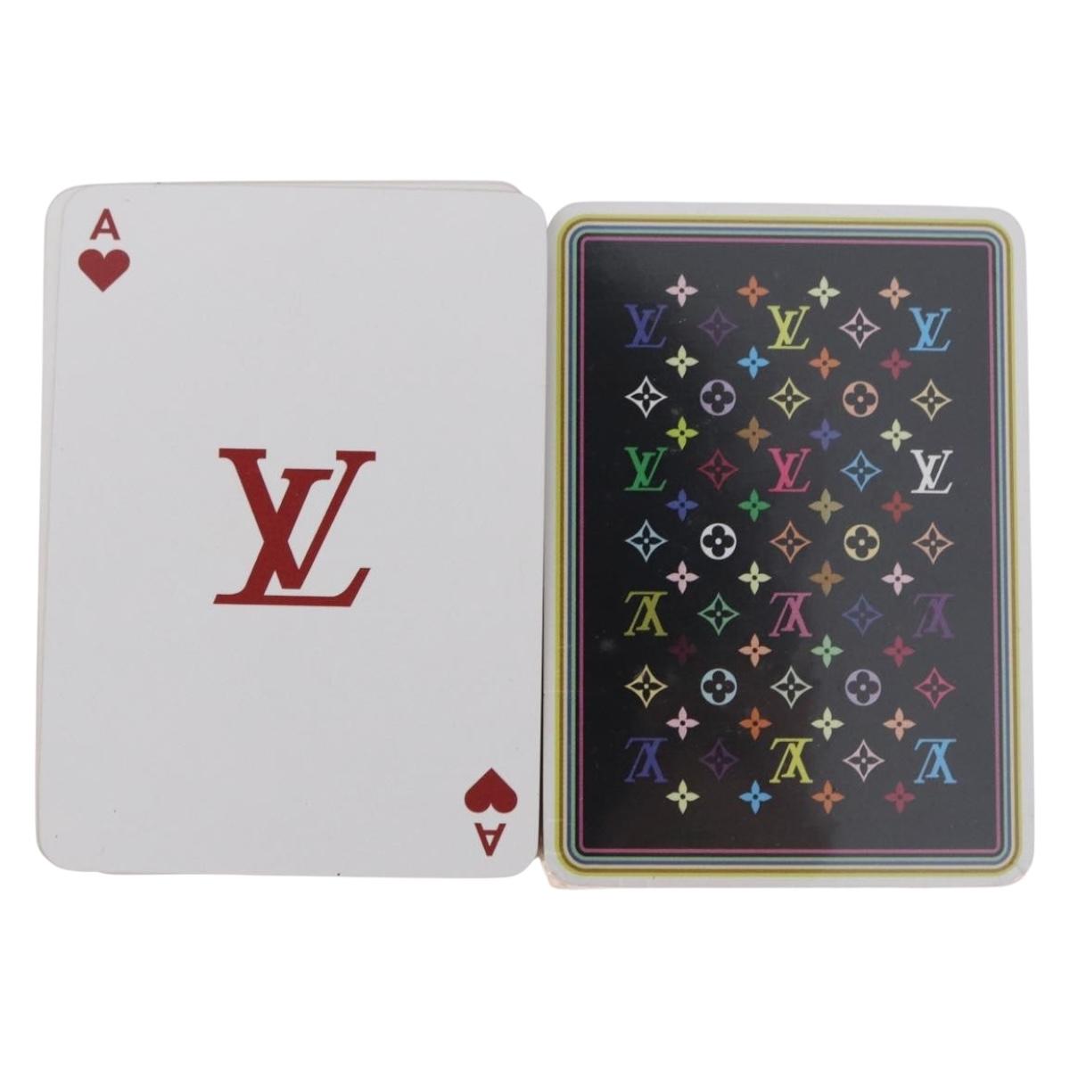 LOUIS VUITTON Multicolor Playing Cards Black White LV Auth 194633M