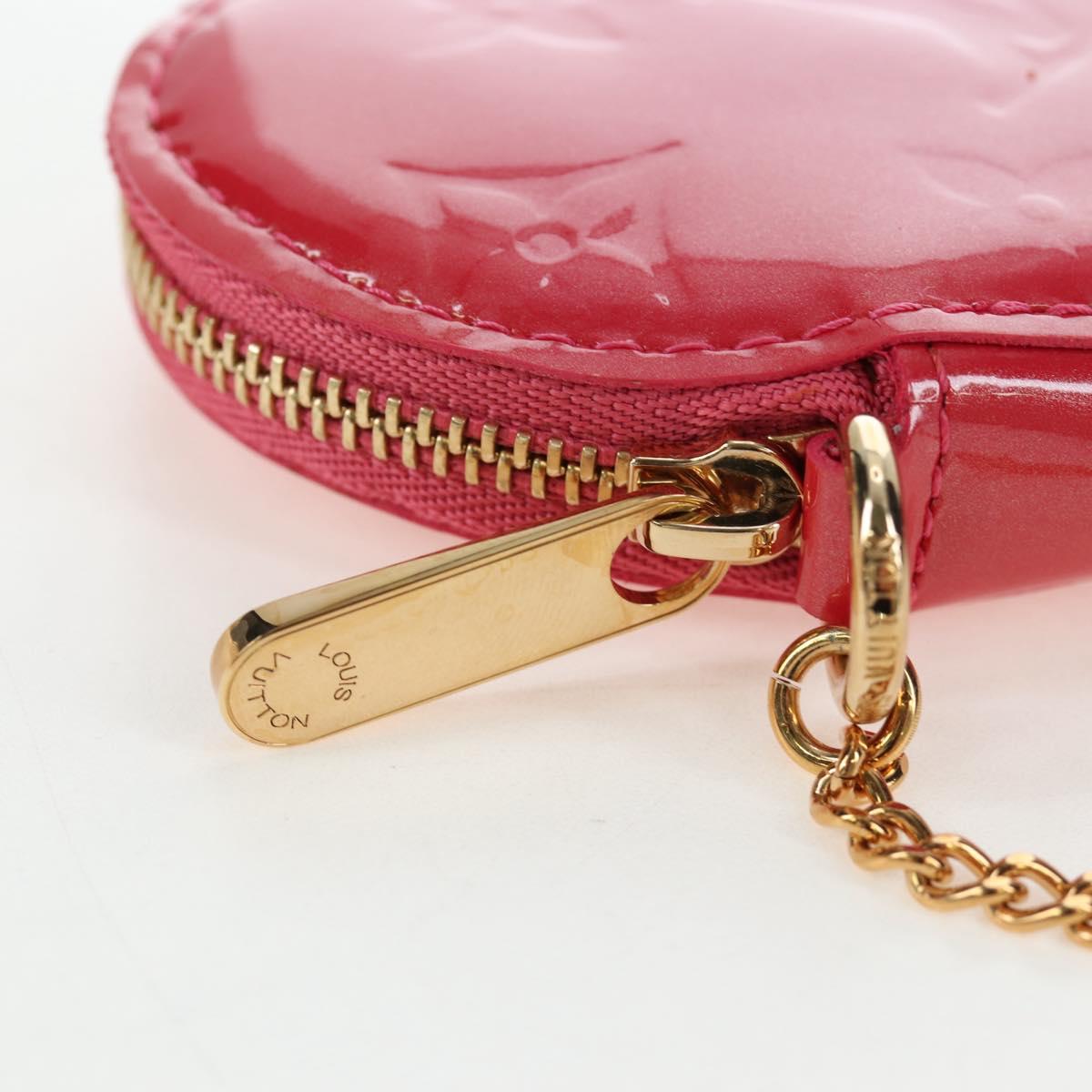 LOUIS VUITTON Vernis Porte Monnaie Coeur Purse Fran Boise M919BF Auth 194634V
