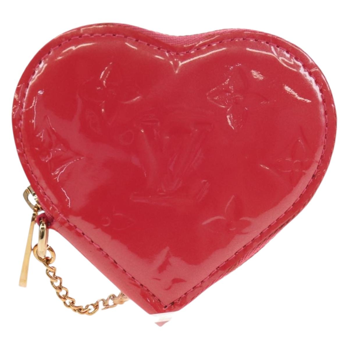 LOUIS VUITTON Vernis Porte Monnaie Coeur Purse Fran Boise M919BF Auth 194634V