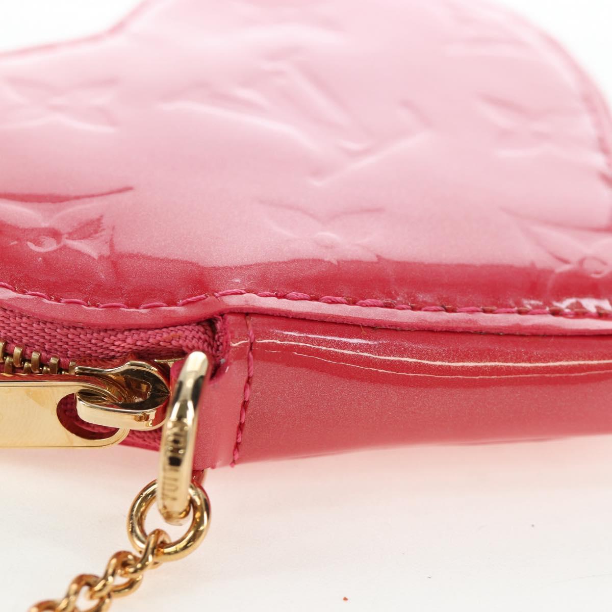 LOUIS VUITTON Vernis Porte Monnaie Coeur Purse Fran Boise M919BF Auth 194634V