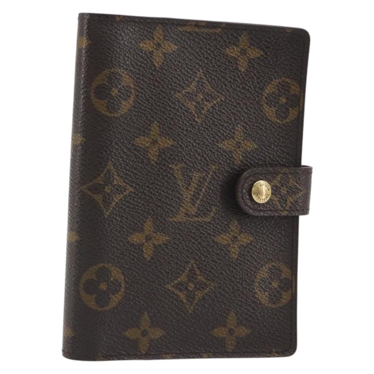 LOUIS VUITTON Monogram Agenda PM Day Planner Cover R20005 LV Auth 194635