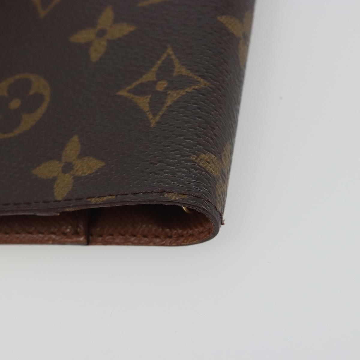 LOUIS VUITTON Monogram Agenda PM Day Planner Cover R20005 LV Auth 194635