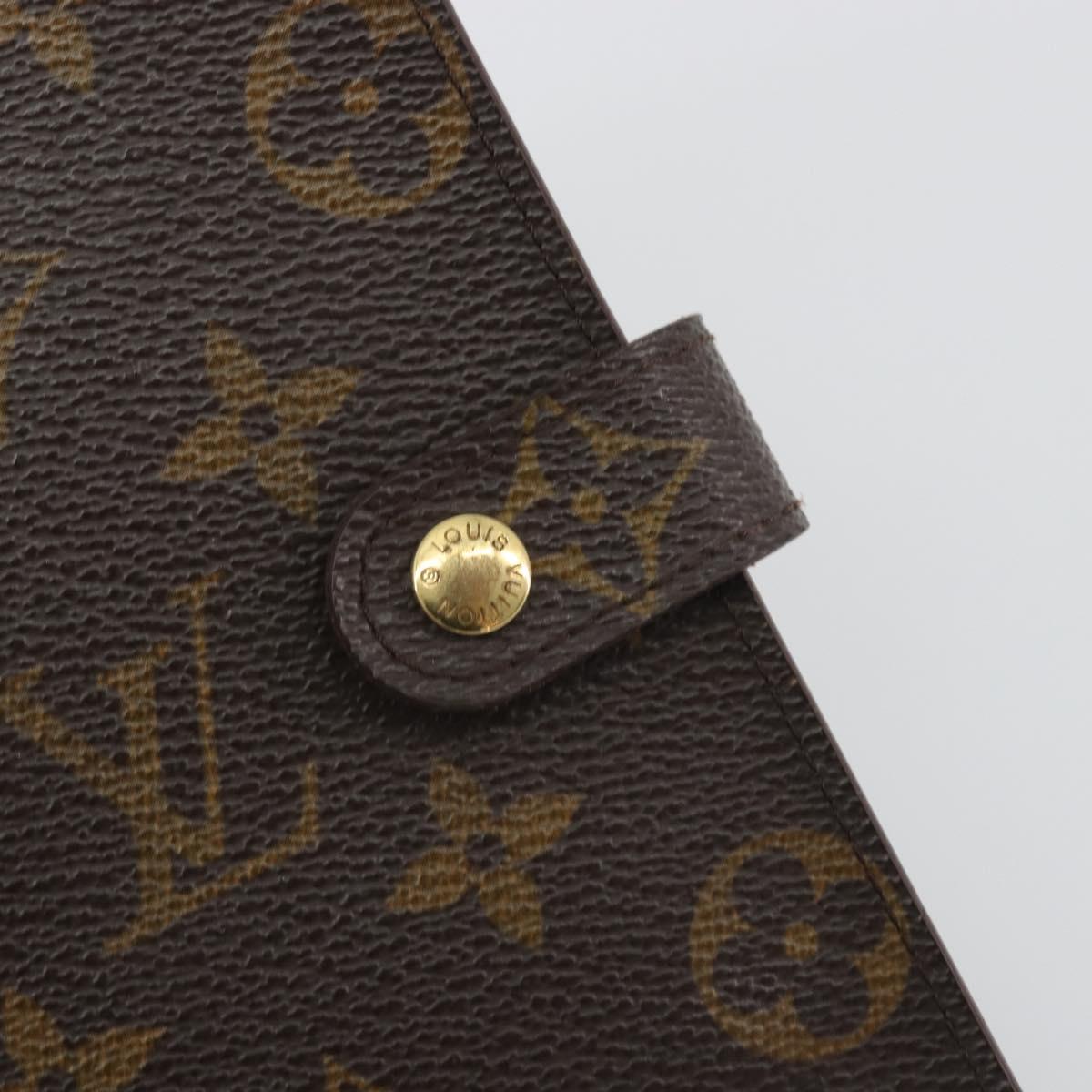 LOUIS VUITTON Monogram Agenda PM Day Planner Cover R20005 LV Auth 194635