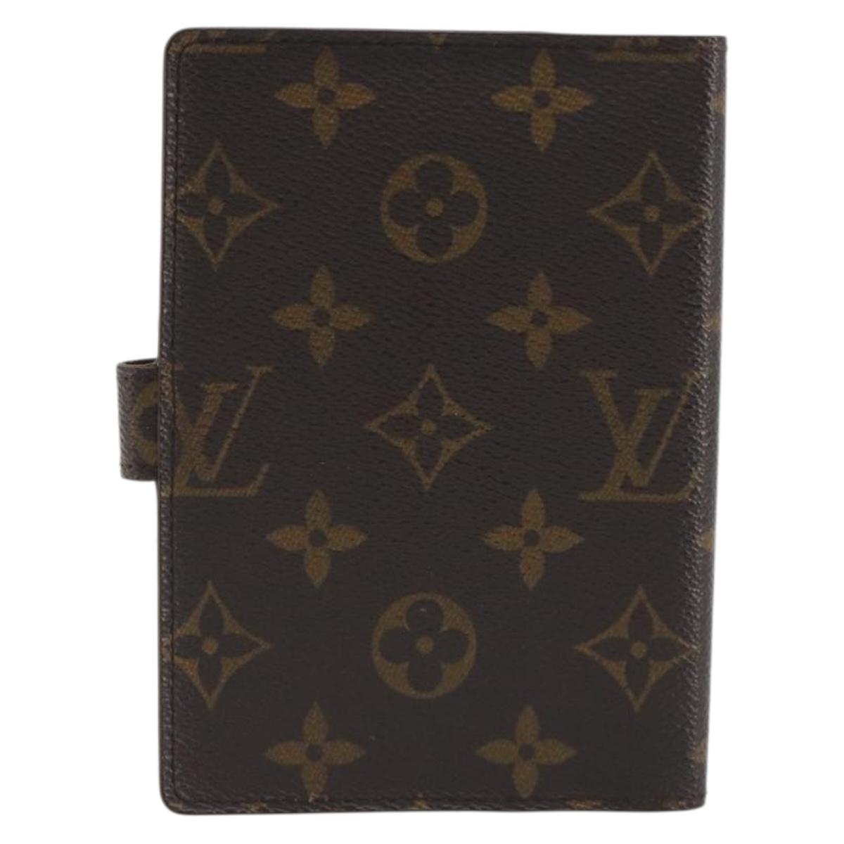 LOUIS VUITTON Monogram Agenda PM Day Planner Cover R20005 LV Auth 194635