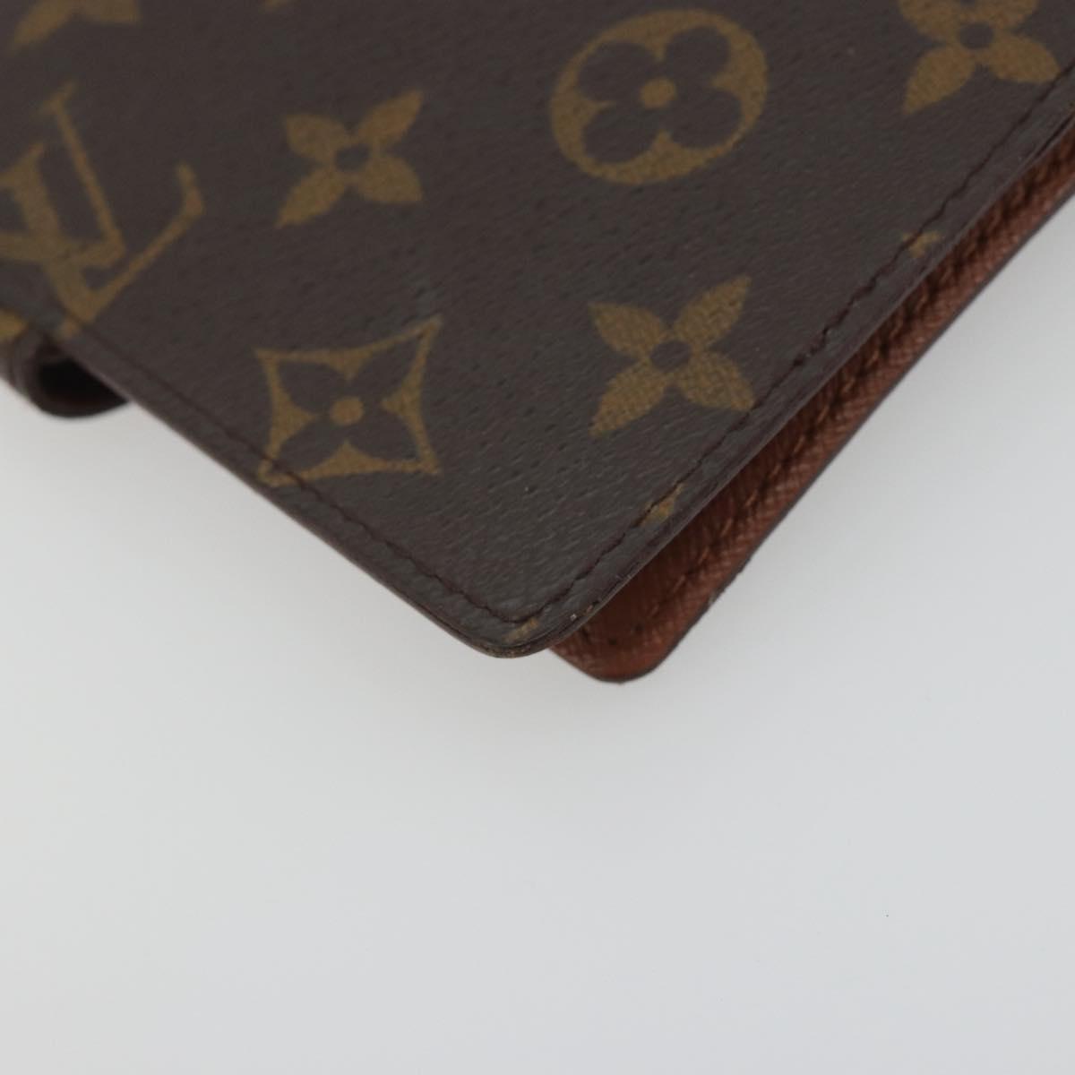 LOUIS VUITTON Monogram Agenda PM Day Planner Cover R20005 LV Auth 194636