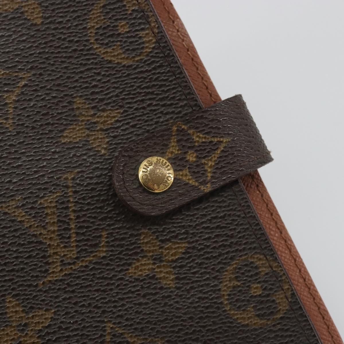 LOUIS VUITTON Monogram Agenda PM Day Planner Cover R20005 LV Auth 194636