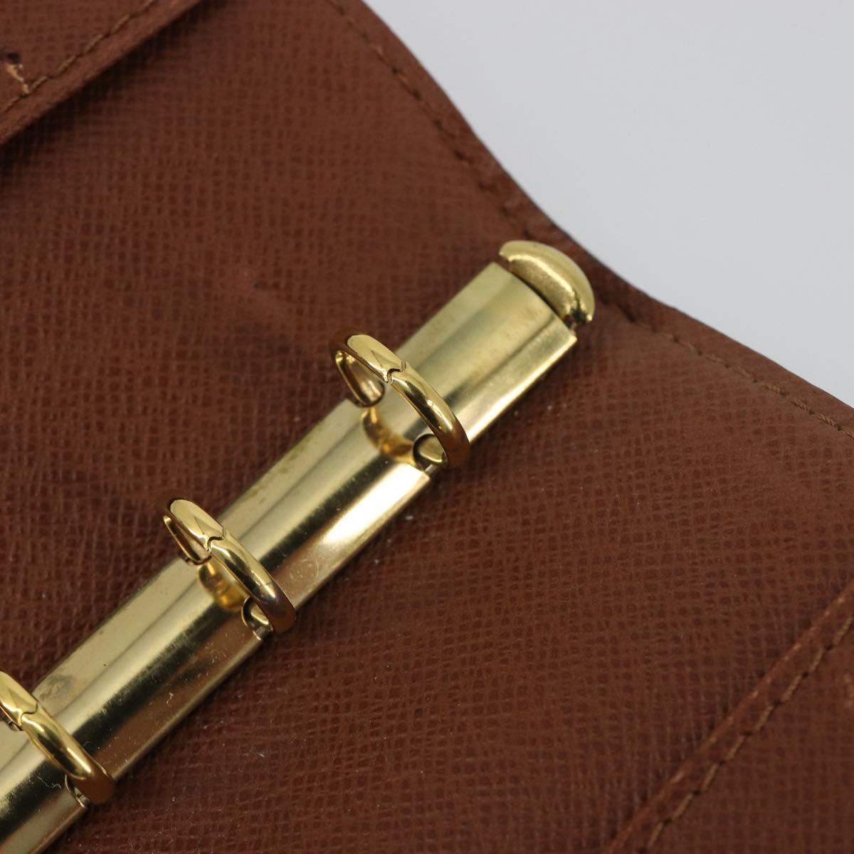 LOUIS VUITTON Monogram Agenda PM Day Planner Cover R20005 LV Auth 194636