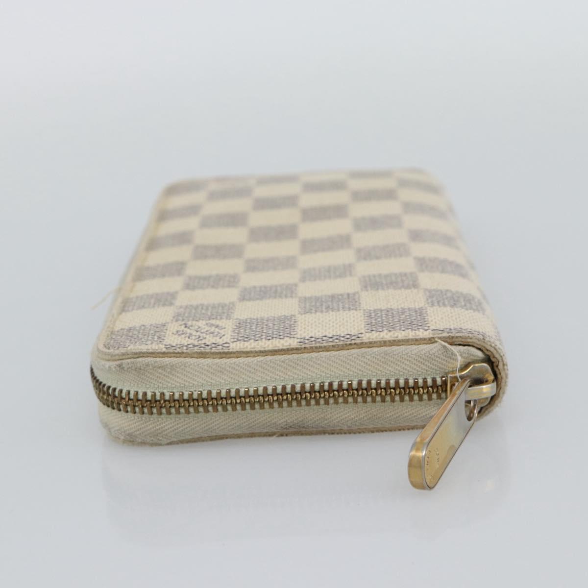 LOUIS VUITTON Damier Azur Zippy Wallet Long Wallet N60019 LV Auth 194639
