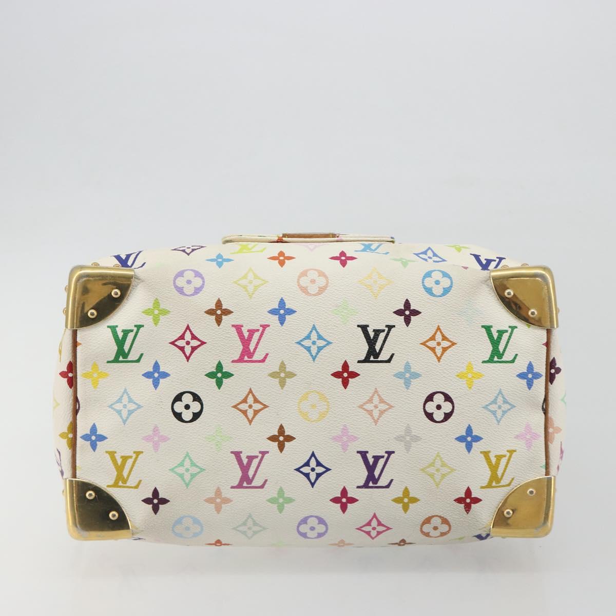 LOUIS VUITTON Monogram Multicolor Speedy 30 Bag White Bron M92643 LV Auth 194650