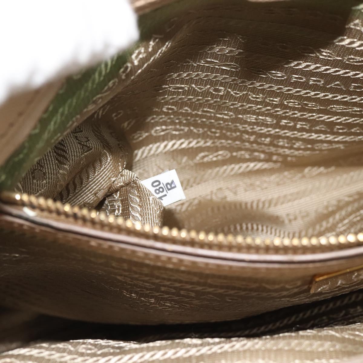 PRADA Galleria Hand Bag Safiano 2way Beige Gold Auth 194655A