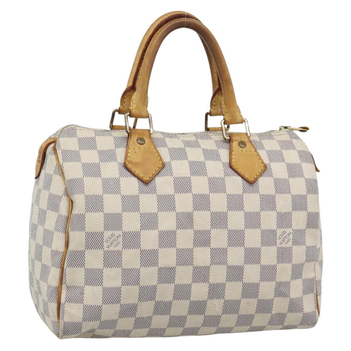 LOUIS VUITTON Damier Azur Speedy 25 Hand Bag N41534 LV Auth 194664