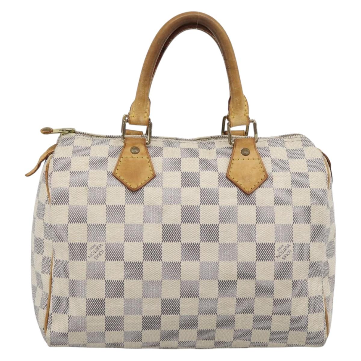 LOUIS VUITTON Damier Azur Speedy 25 Hand Bag N41534 LV Auth 194664