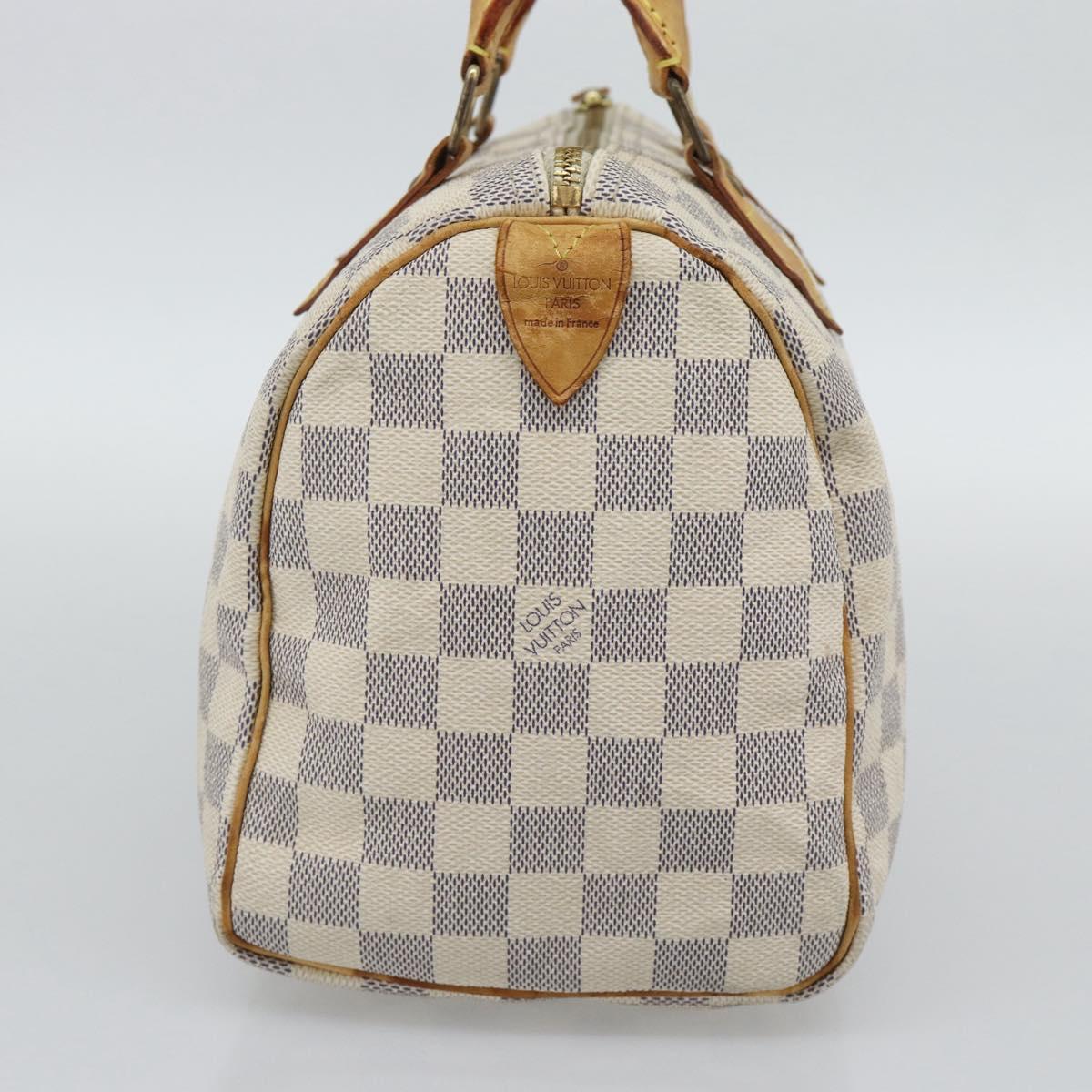 LOUIS VUITTON Damier Azur Speedy 25 Hand Bag N41534 LV Auth 194664