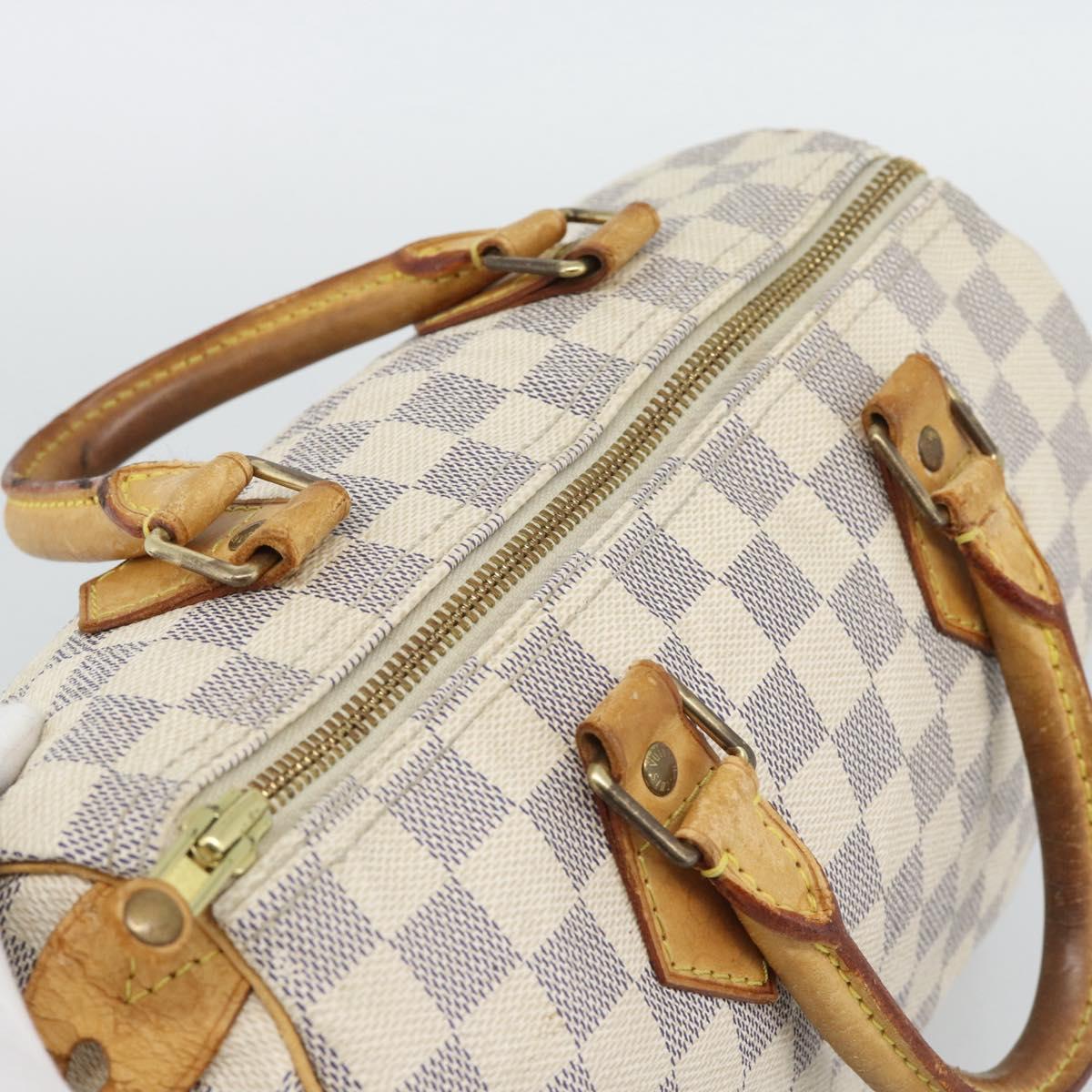 LOUIS VUITTON Damier Azur Speedy 25 Hand Bag N41534 LV Auth 194664