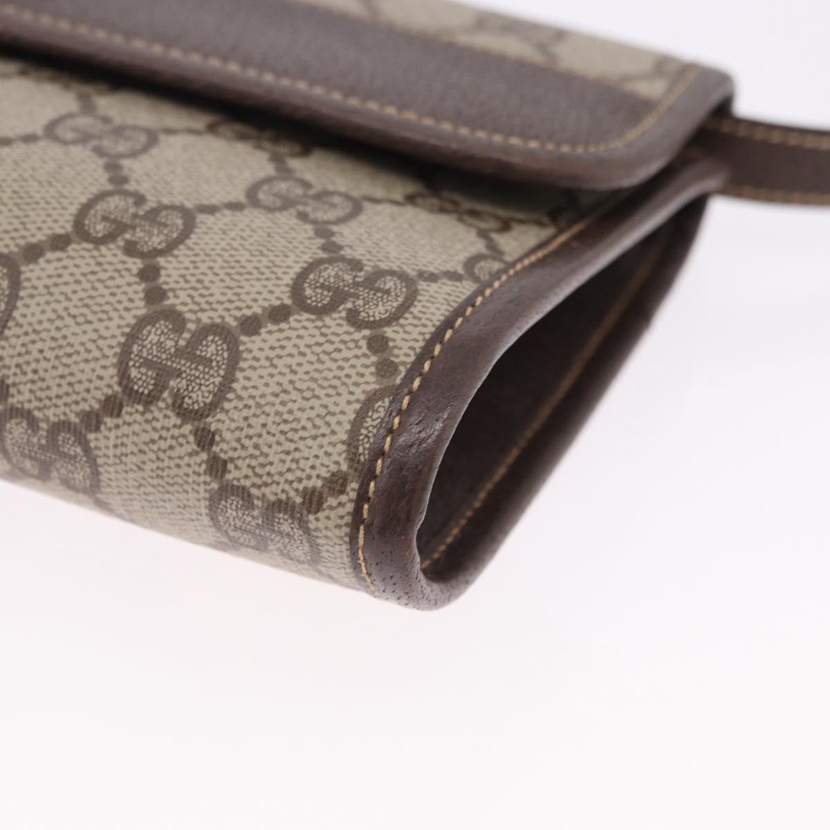 GUCCI GG Supreme Shoulder Bag PVC Beige Gold 004 89 0265 Auth 194677