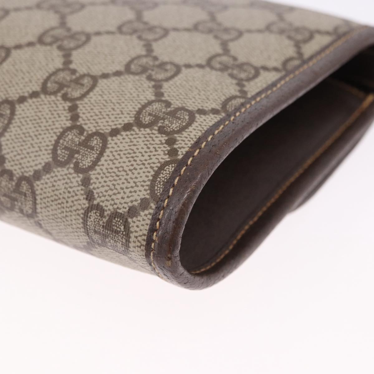 GUCCI GG Supreme Shoulder Bag PVC Beige Gold 004 89 0265 Auth 194677