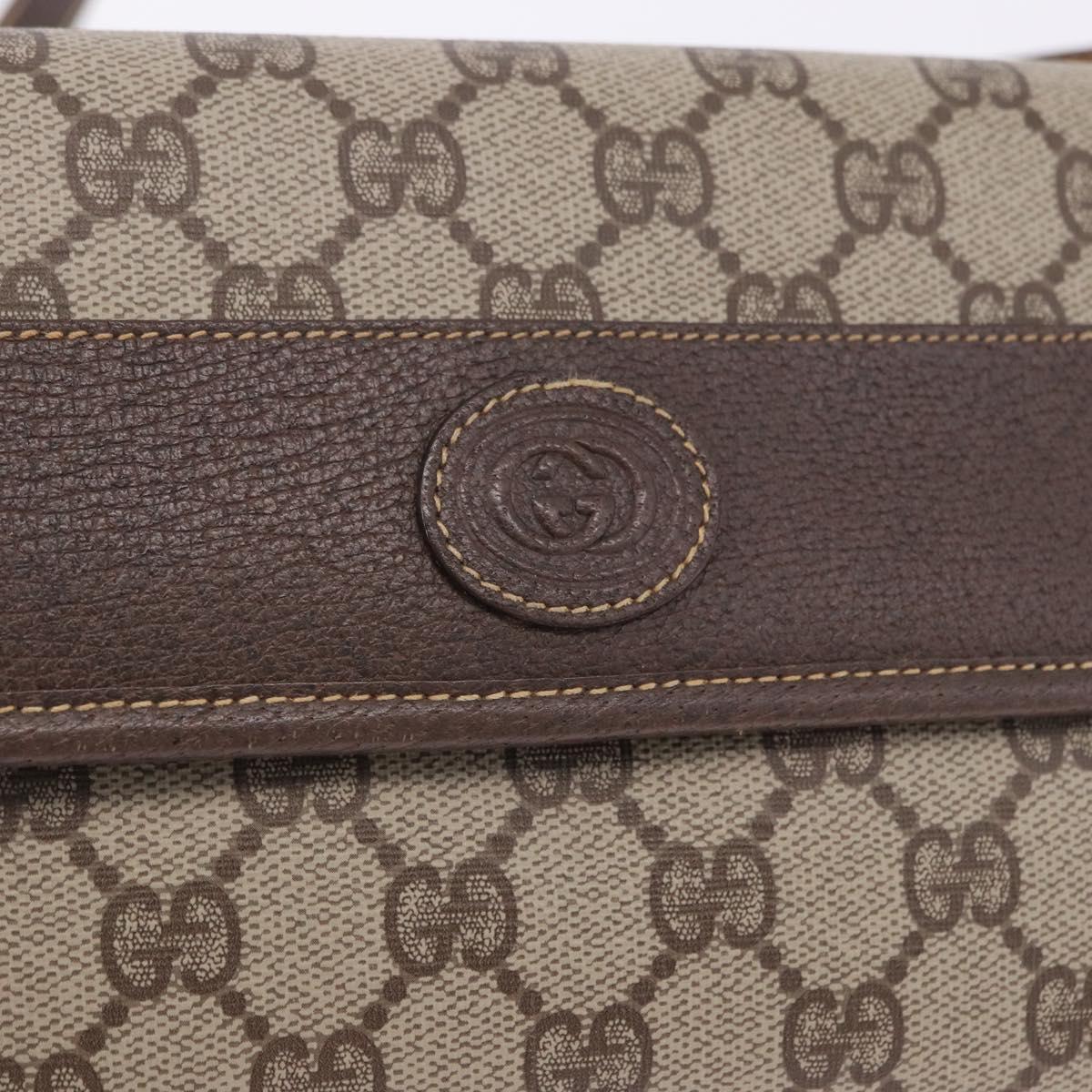 GUCCI GG Supreme Shoulder Bag PVC Beige Gold 004 89 0265 Auth 194677