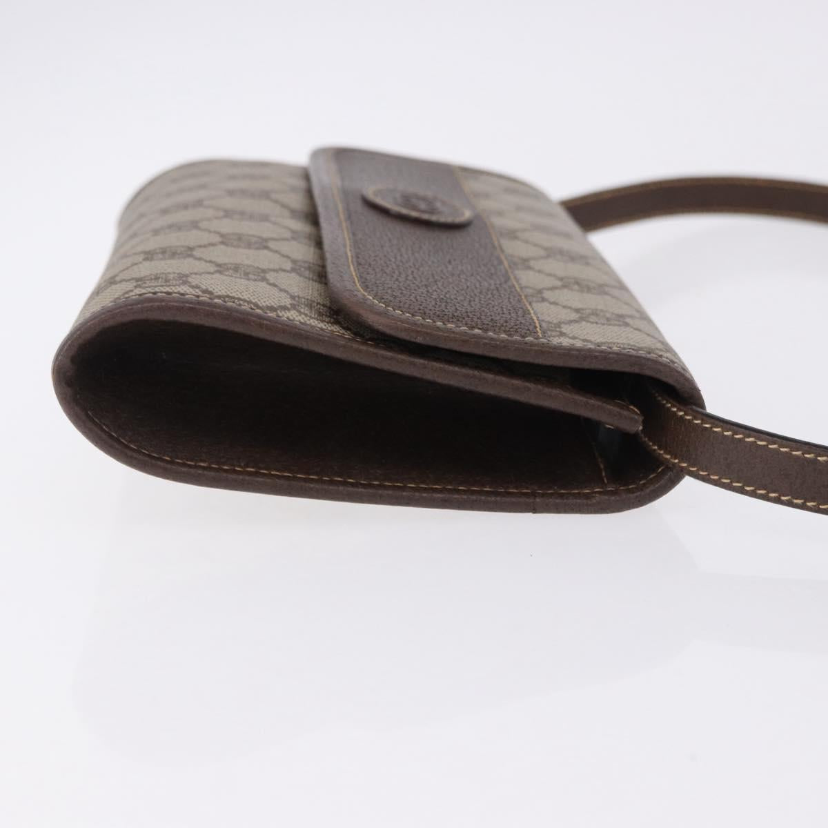GUCCI GG Supreme Shoulder Bag PVC Beige Gold 004 89 0265 Auth 194677