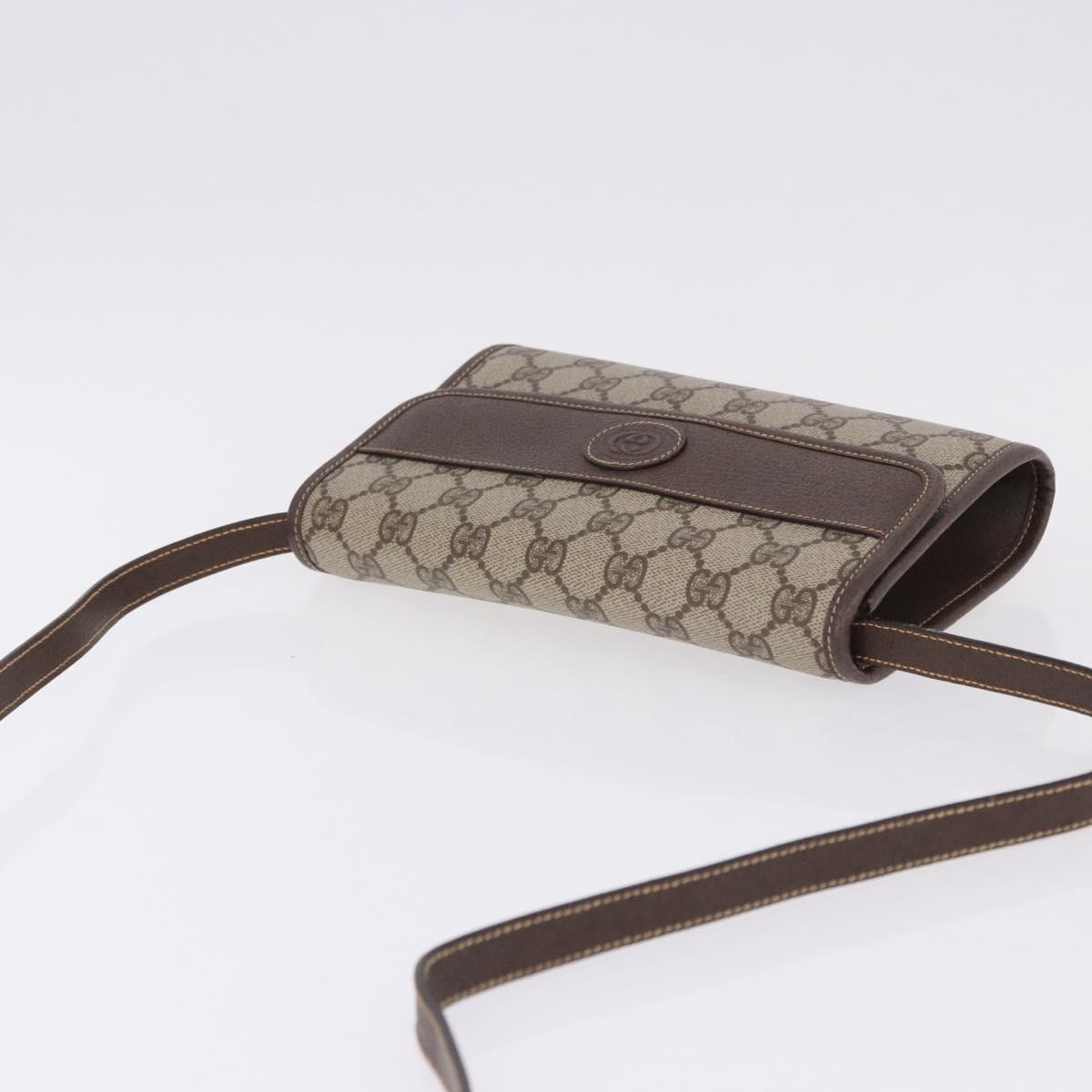 GUCCI GG Supreme Shoulder Bag PVC Beige Gold 004 89 0265 Auth 194677