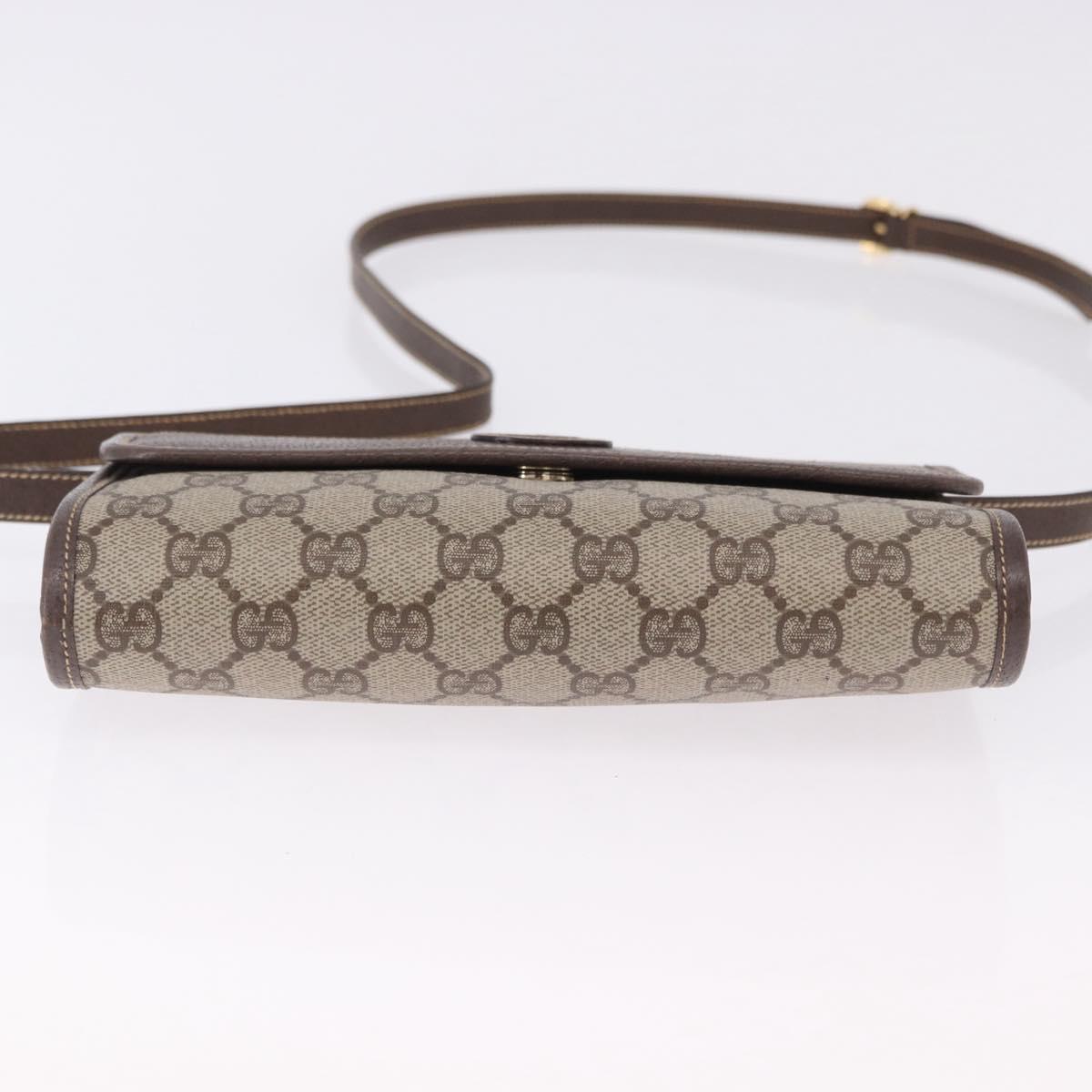 GUCCI GG Supreme Shoulder Bag PVC Beige Gold 004 89 0265 Auth 194677
