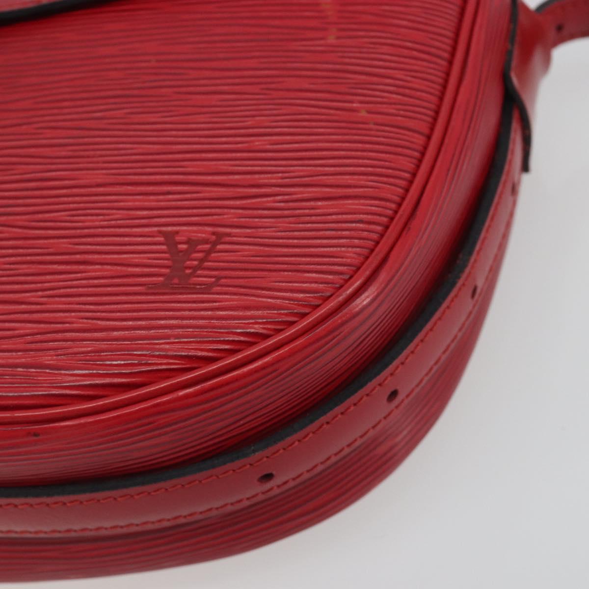 LOUIS VUITTON Epi Jeune Fille MM Shoulder Bag Red M52157 LV Auth 194678A