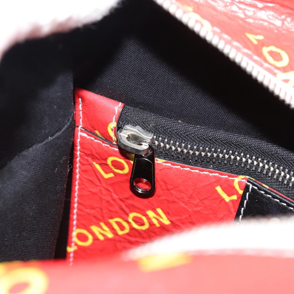 BALENCIAGA Bazaar Shopper Hand Bag Leather 2way Red Silver 443096 Auth 194679SAM