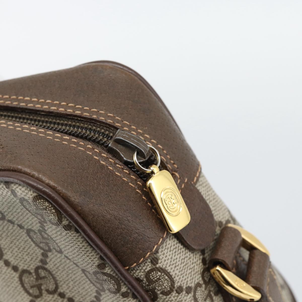 GUCCI GG Supreme Web Sherry Line Bag PVC Beige Gold 119 02 087 Auth 194683
