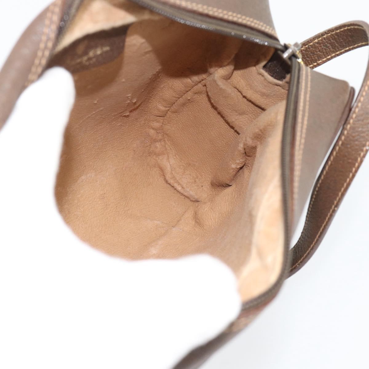 GUCCI GG Supreme Web Sherry Line Bag PVC Beige Gold 119 02 087 Auth 194683