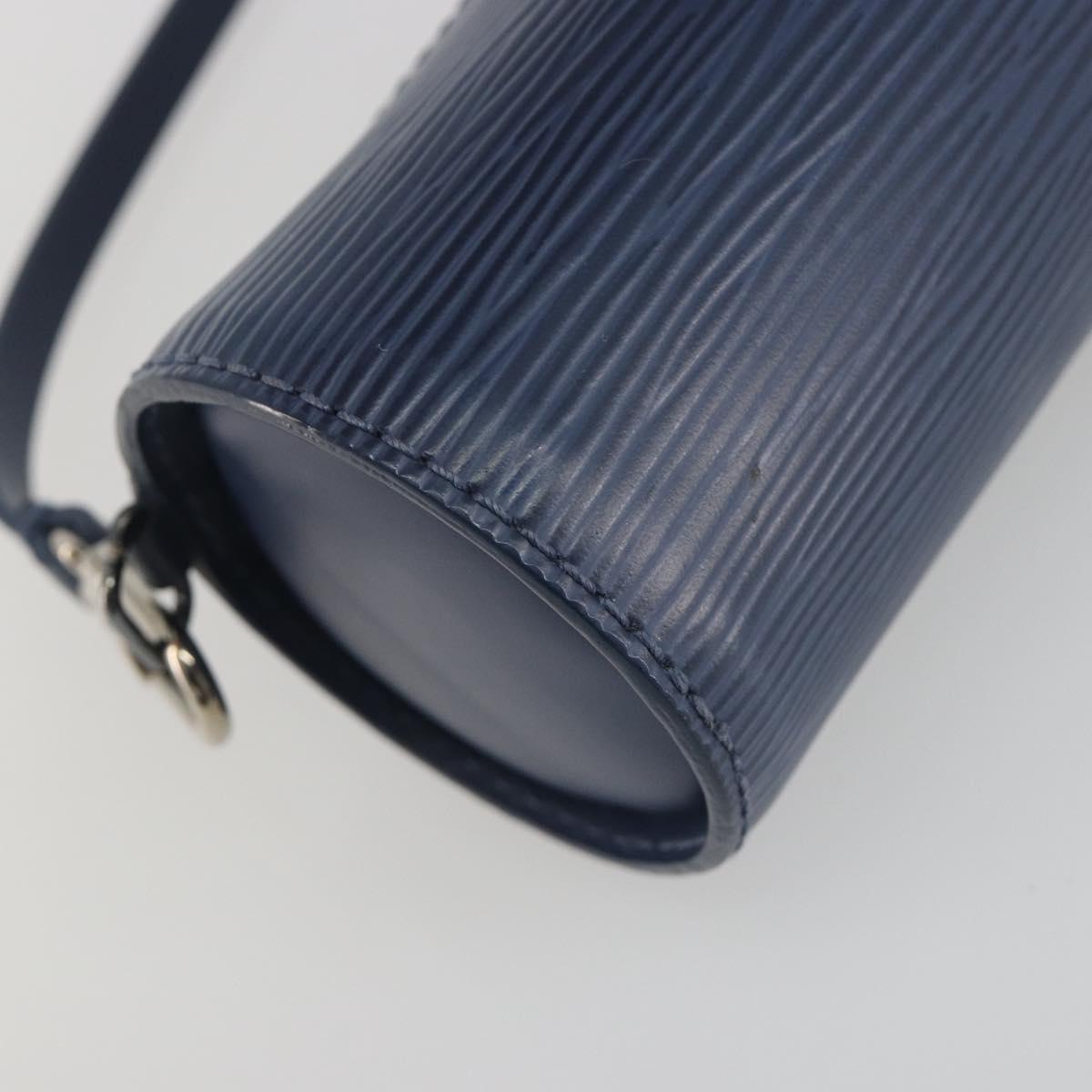 LOUIS VUITTON Epi Soufflot Pouch Safir LV Auth 194689A