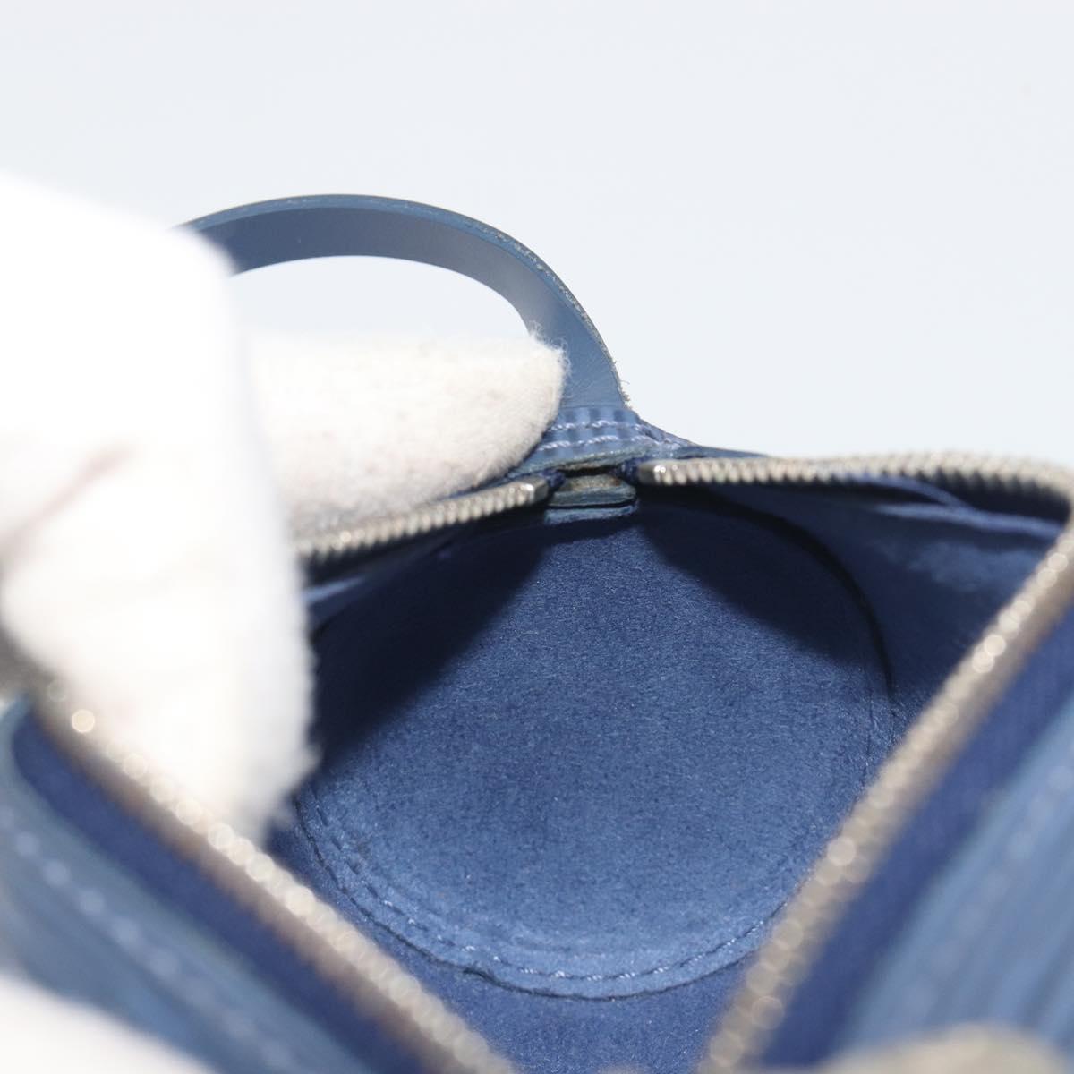 LOUIS VUITTON Epi Soufflot Pouch Safir LV Auth 194689A