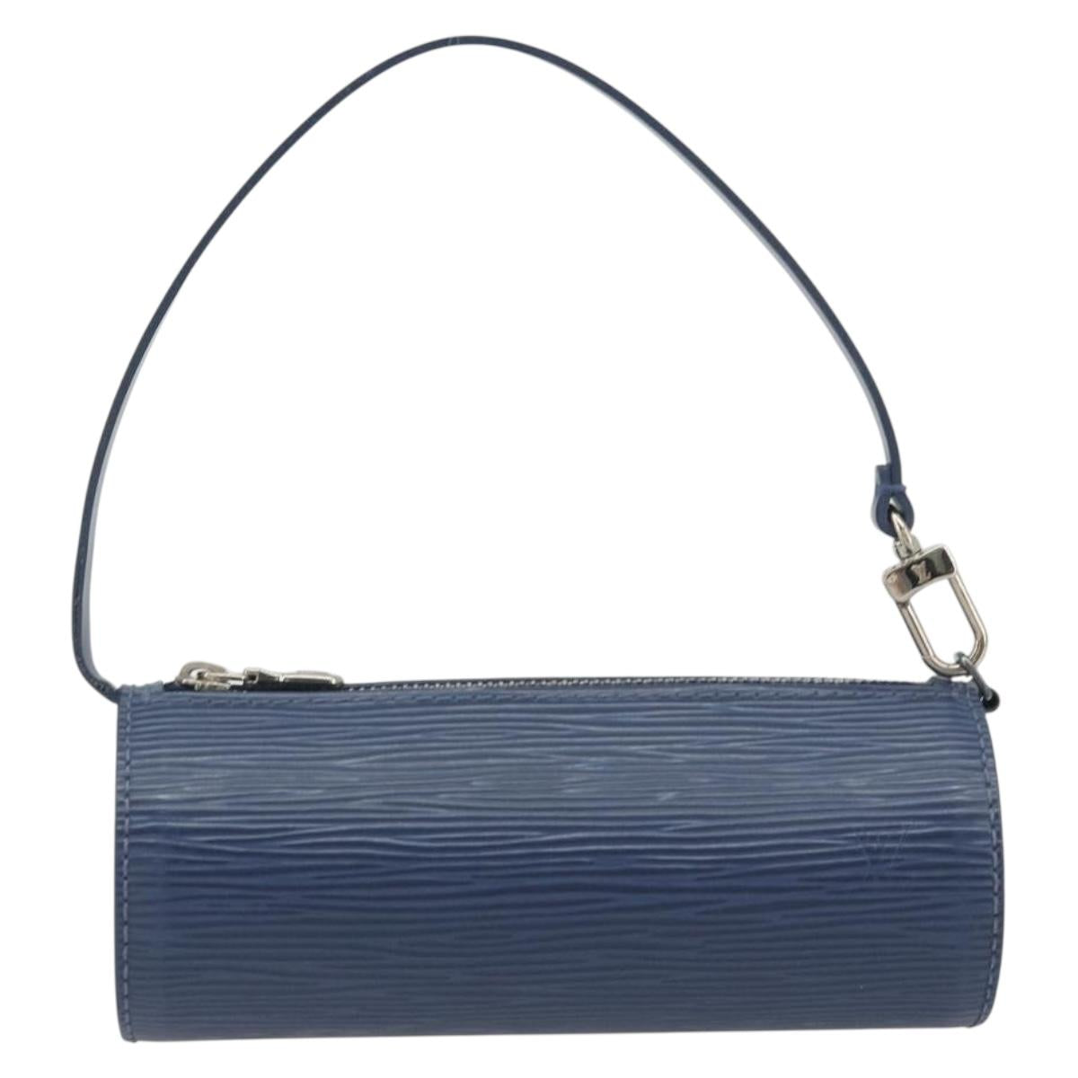 LOUIS VUITTON Epi Soufflot Pouch Safir LV Auth 194689A