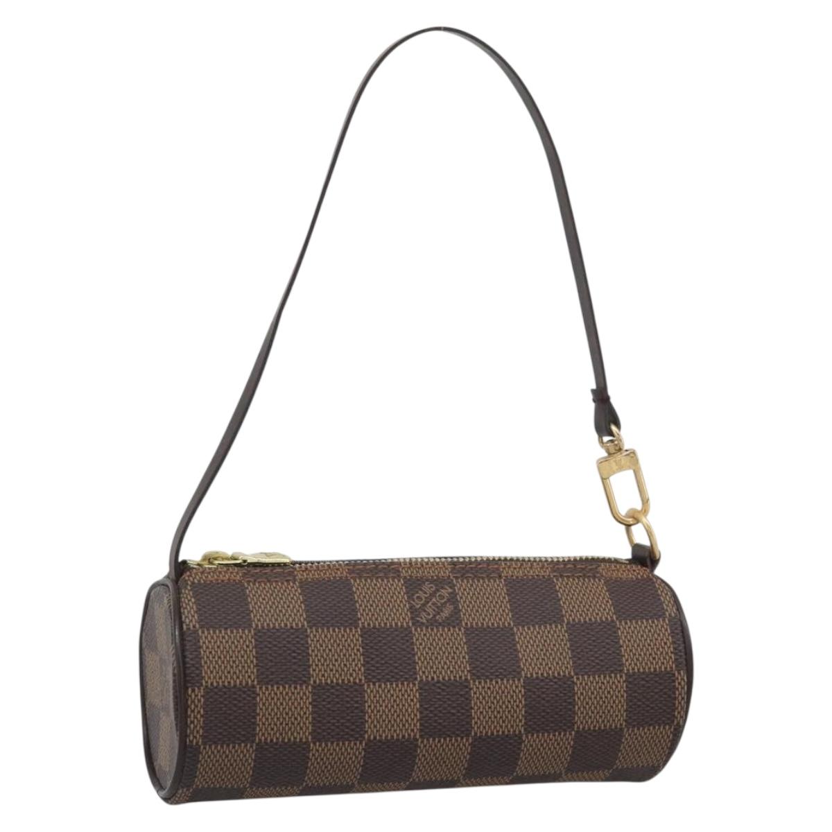 LOUIS VUITTON Damier Ebene Papillon Pouch LV Auth 194694V