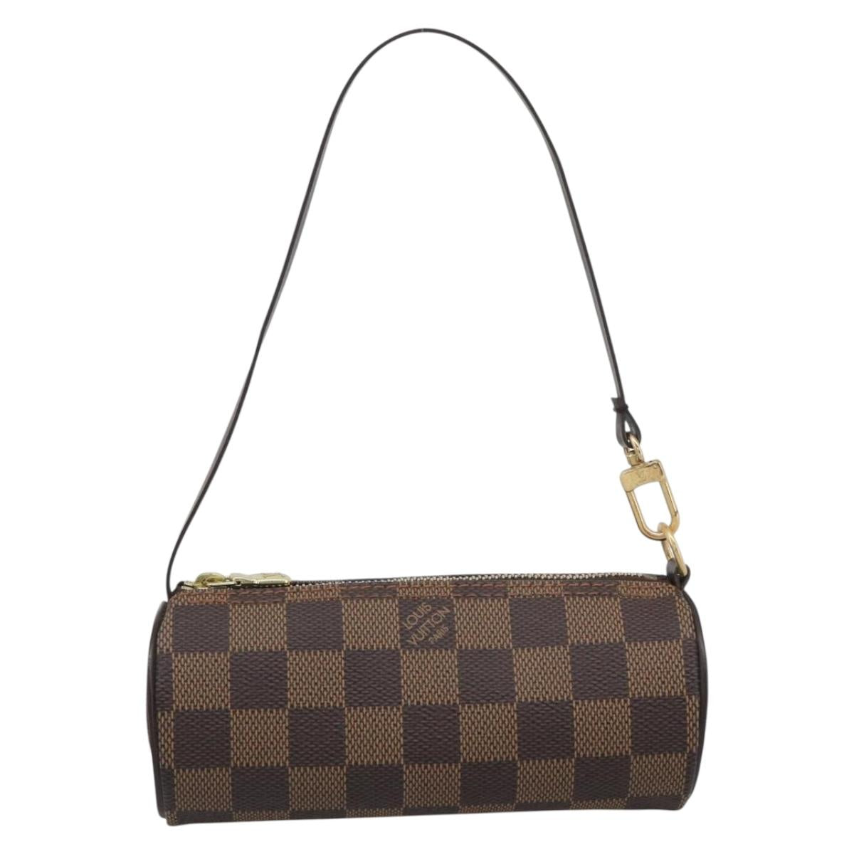 LOUIS VUITTON Damier Ebene Papillon Pouch LV Auth 194694V