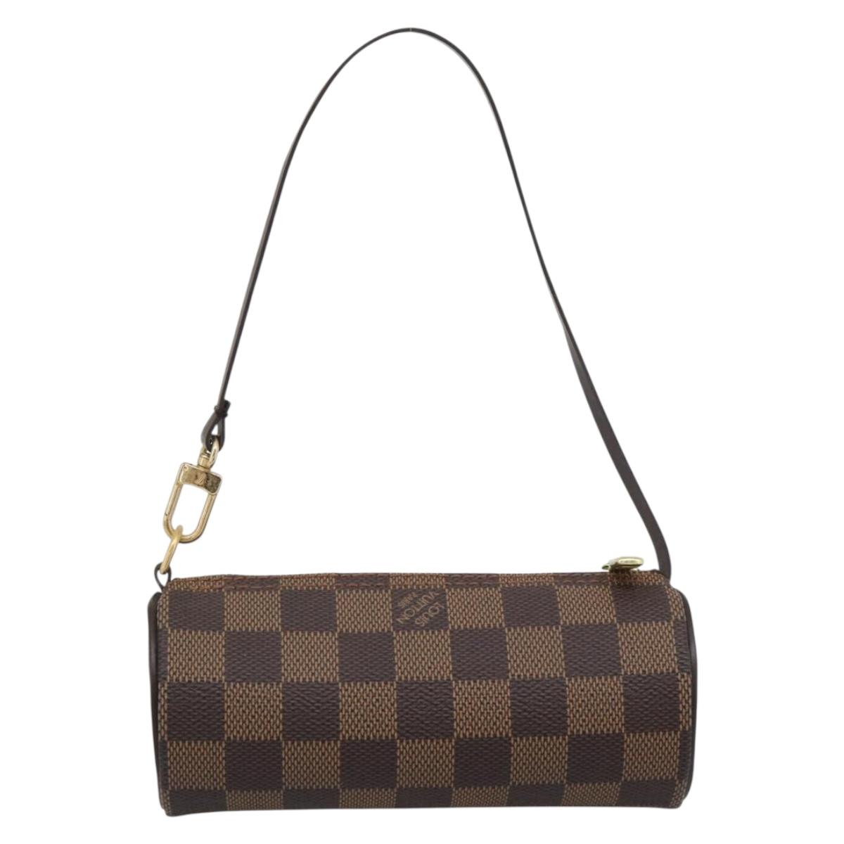LOUIS VUITTON Damier Ebene Papillon Pouch LV Auth 194694V
