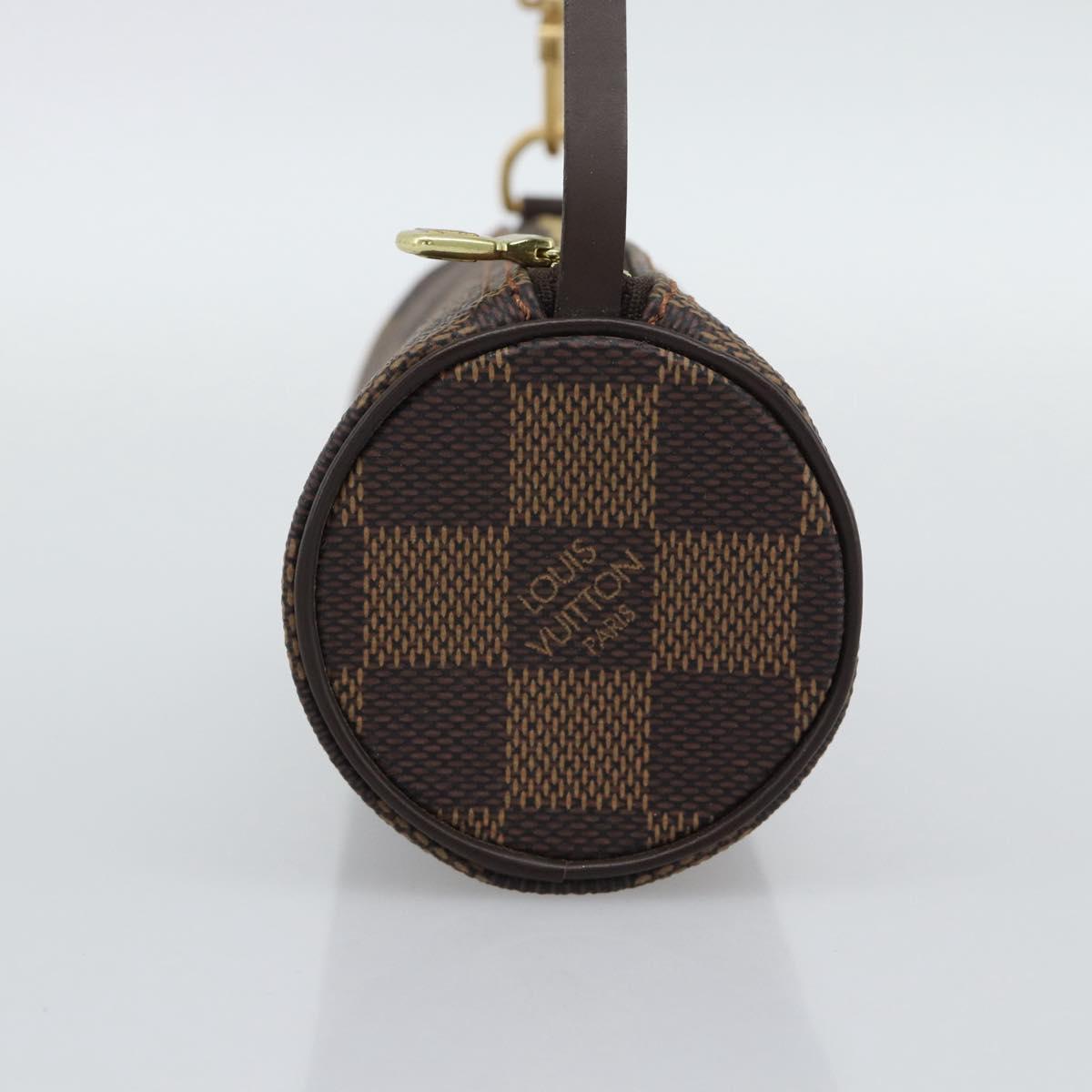 LOUIS VUITTON Damier Ebene Papillon Pouch LV Auth 194694V