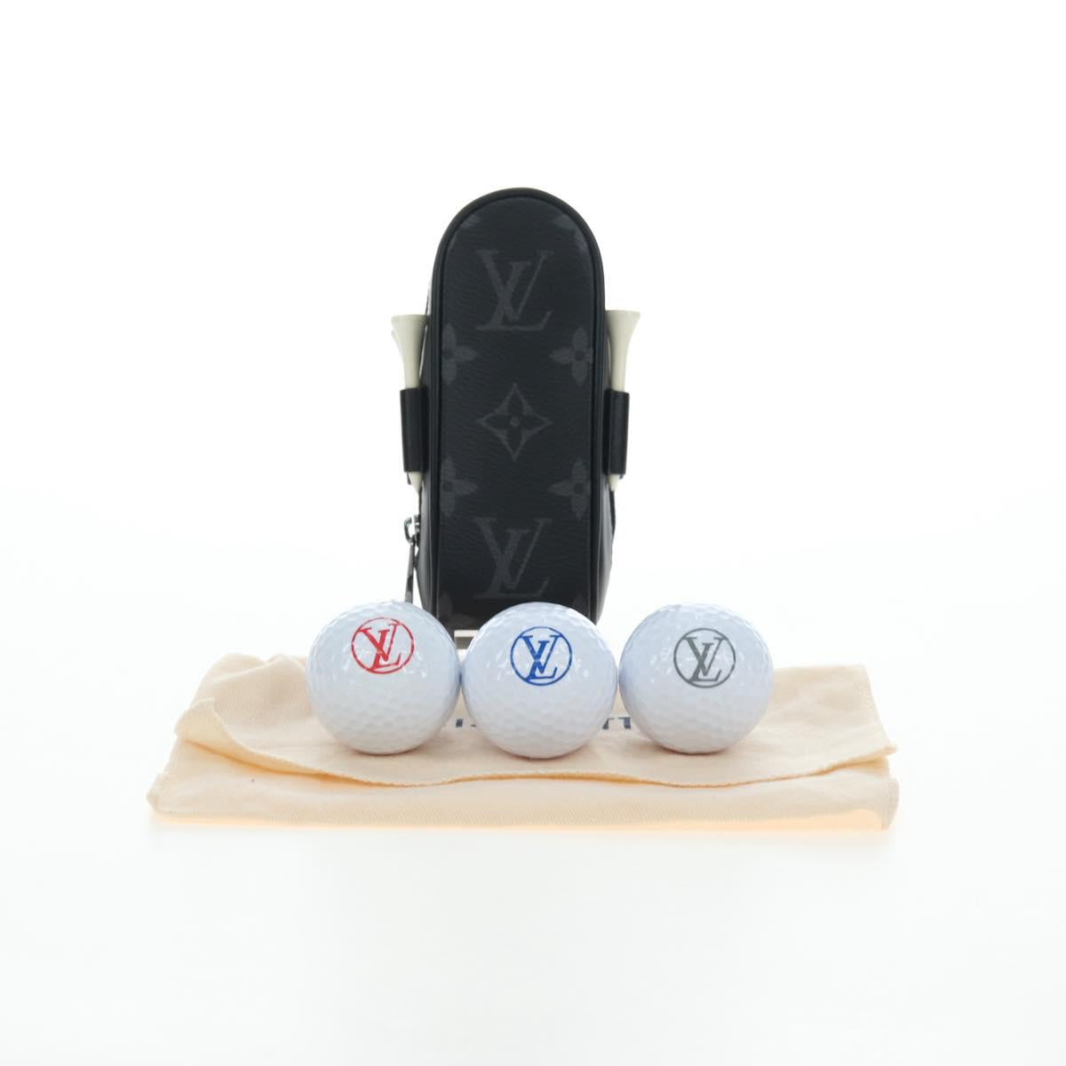 LOUIS VUITTON Monogram Eclipse Set Golf Andrews Bag Charm GI0344 LV Auth 194695M