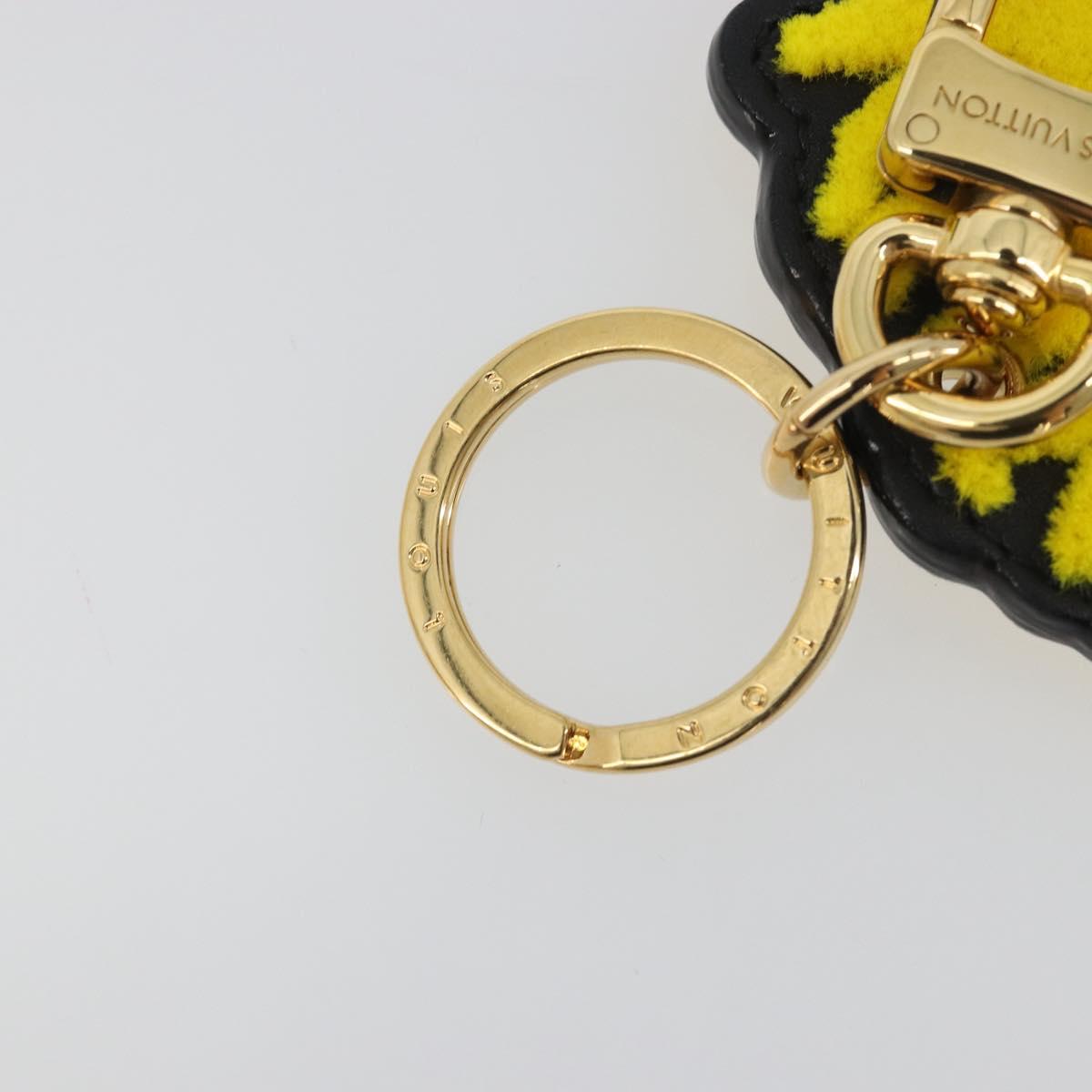 LOUIS VUITTON Porte Cles Face Leather Bag Charm LVxYK Yellow M01130 Auth 194698M