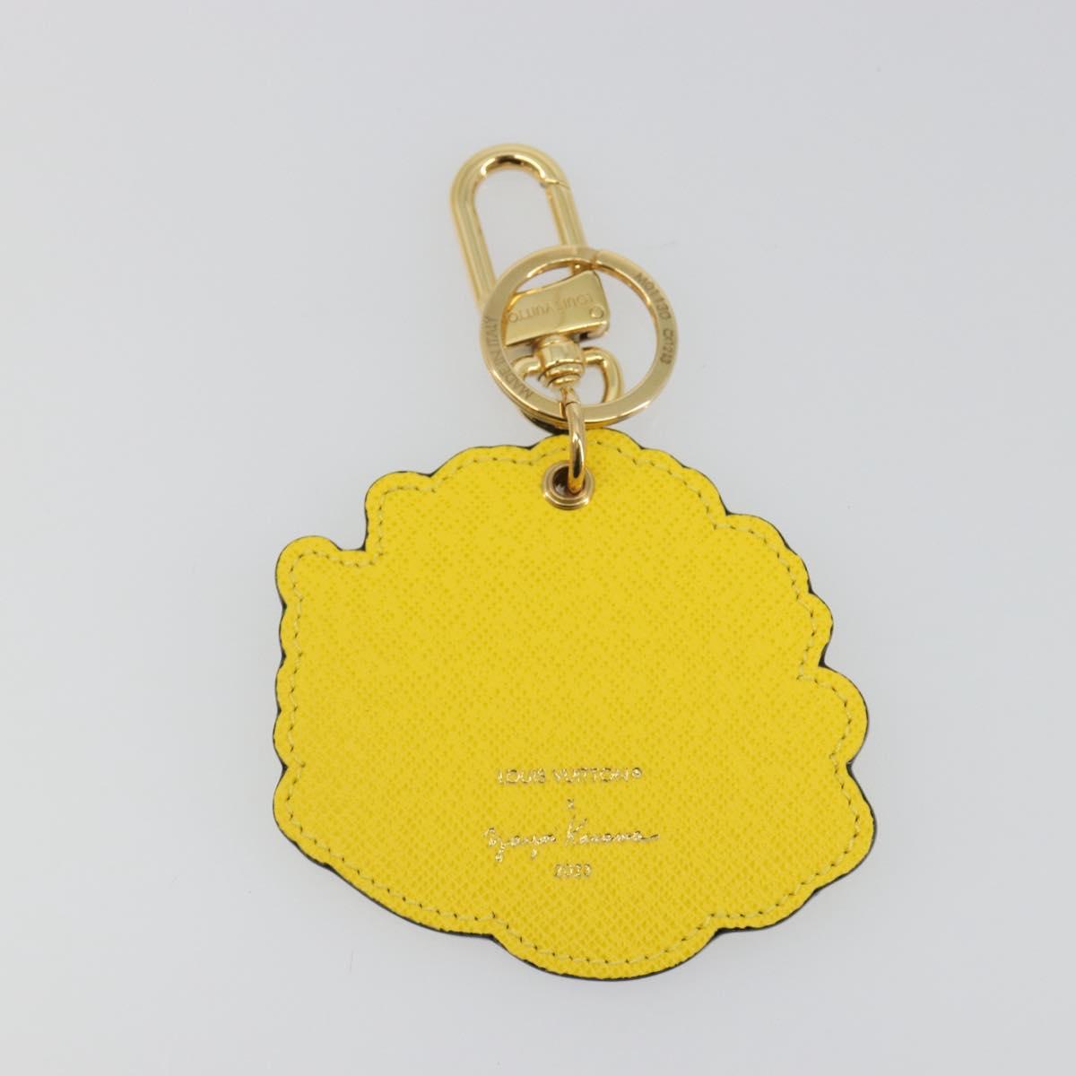 LOUIS VUITTON Porte Cles Face Leather Bag Charm LVxYK Yellow M01130 Auth 194698M