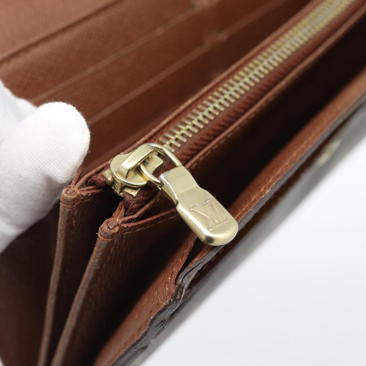 LOUIS VUITTON Monogram Portefeuille Sarah Long Wallet M61734 LV Auth 194699