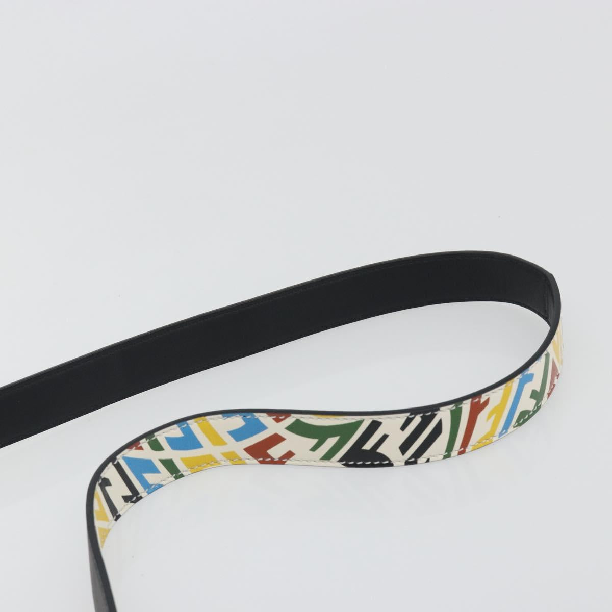 FENDI Zucca Canvas Vertigo Shoulder Bag PVC Multicolor Silver Auth 194700M