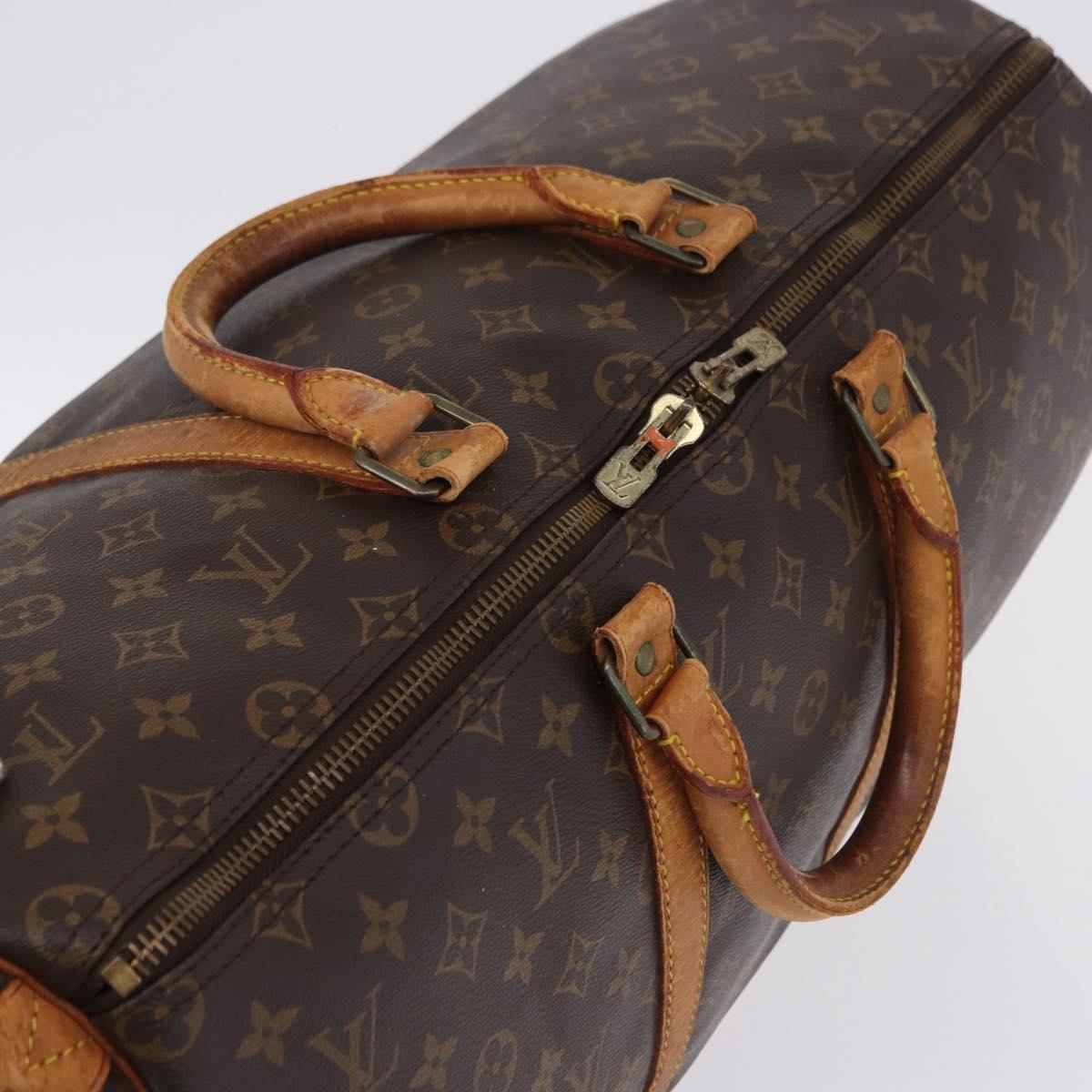 LOUIS VUITTON Monogram Keepall 55 Boston Bag M41424 LV Auth 194701