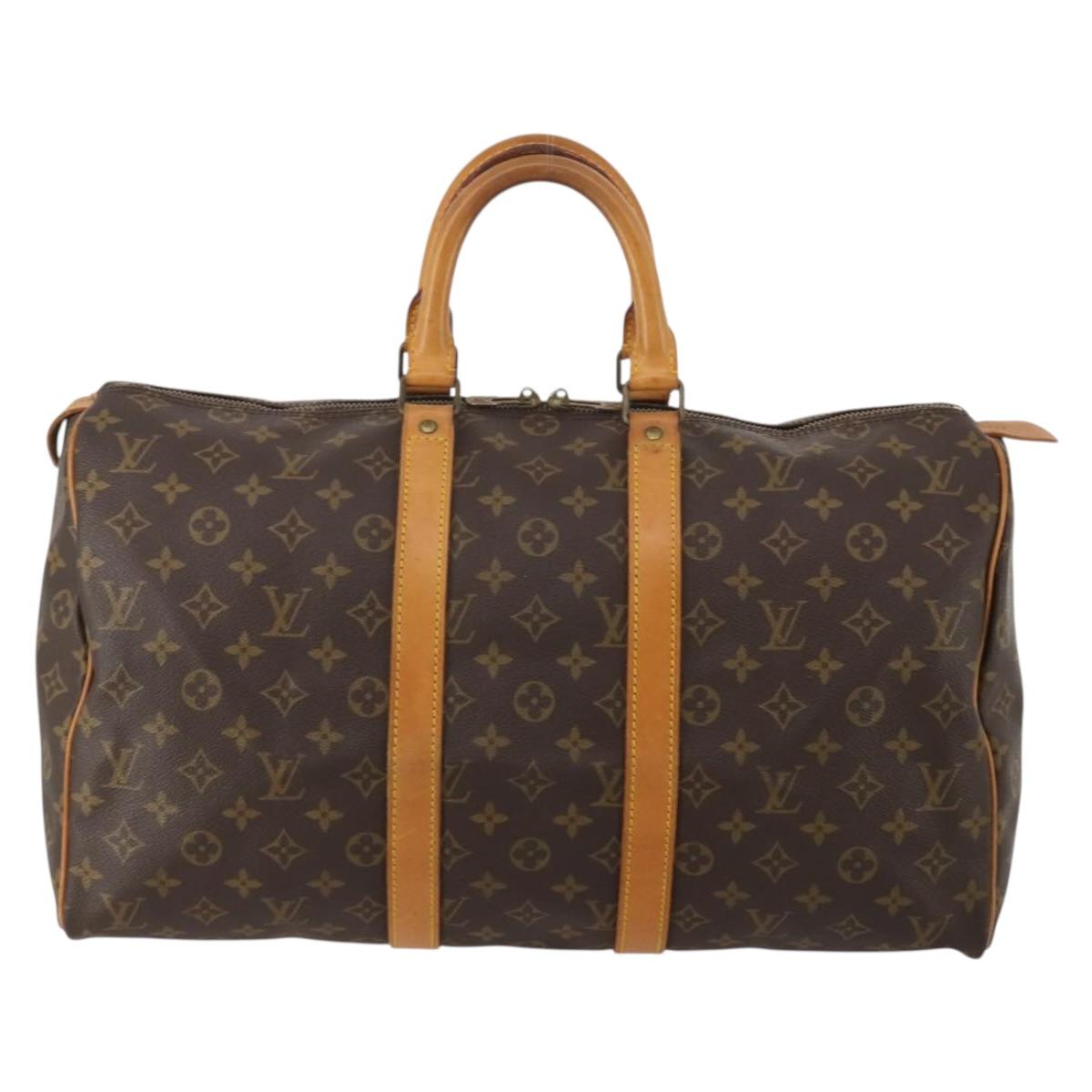 LOUIS VUITTON Monogram Keepall 45 Boston Bag M41428 LV Auth 194702V